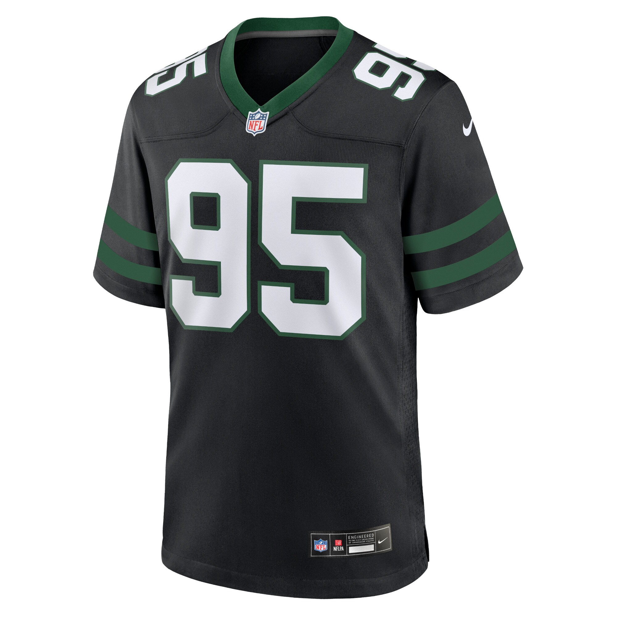 Alternative view of Men's New York Jets Quinnen Williams Legacy Black Alternate Game Jersey JS2414 nicesnker