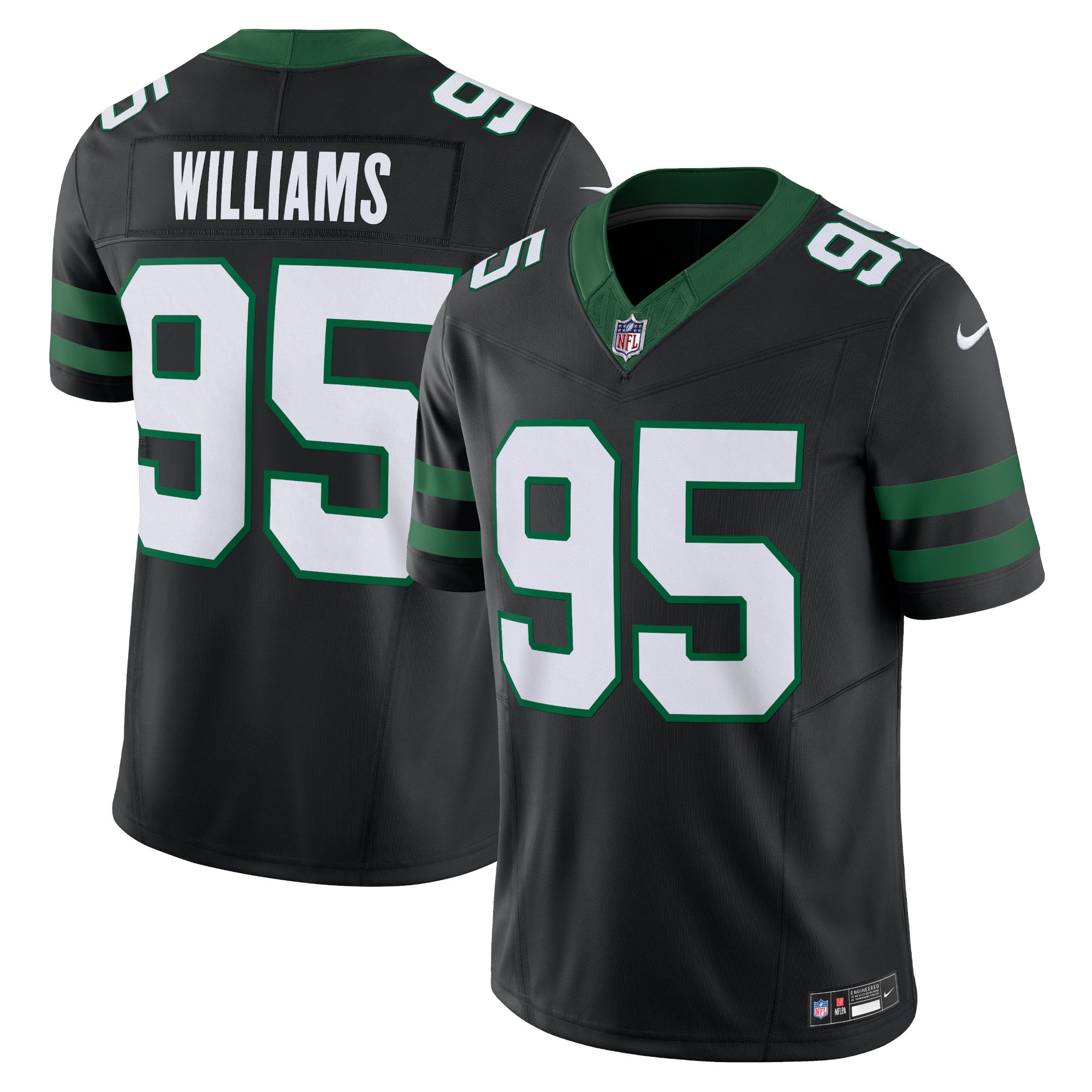 Men's New York Jets Quinnen Williams Legacy Black Alternate Vapor F.U.S.E. Limited Jersey JS1756 nicesnker