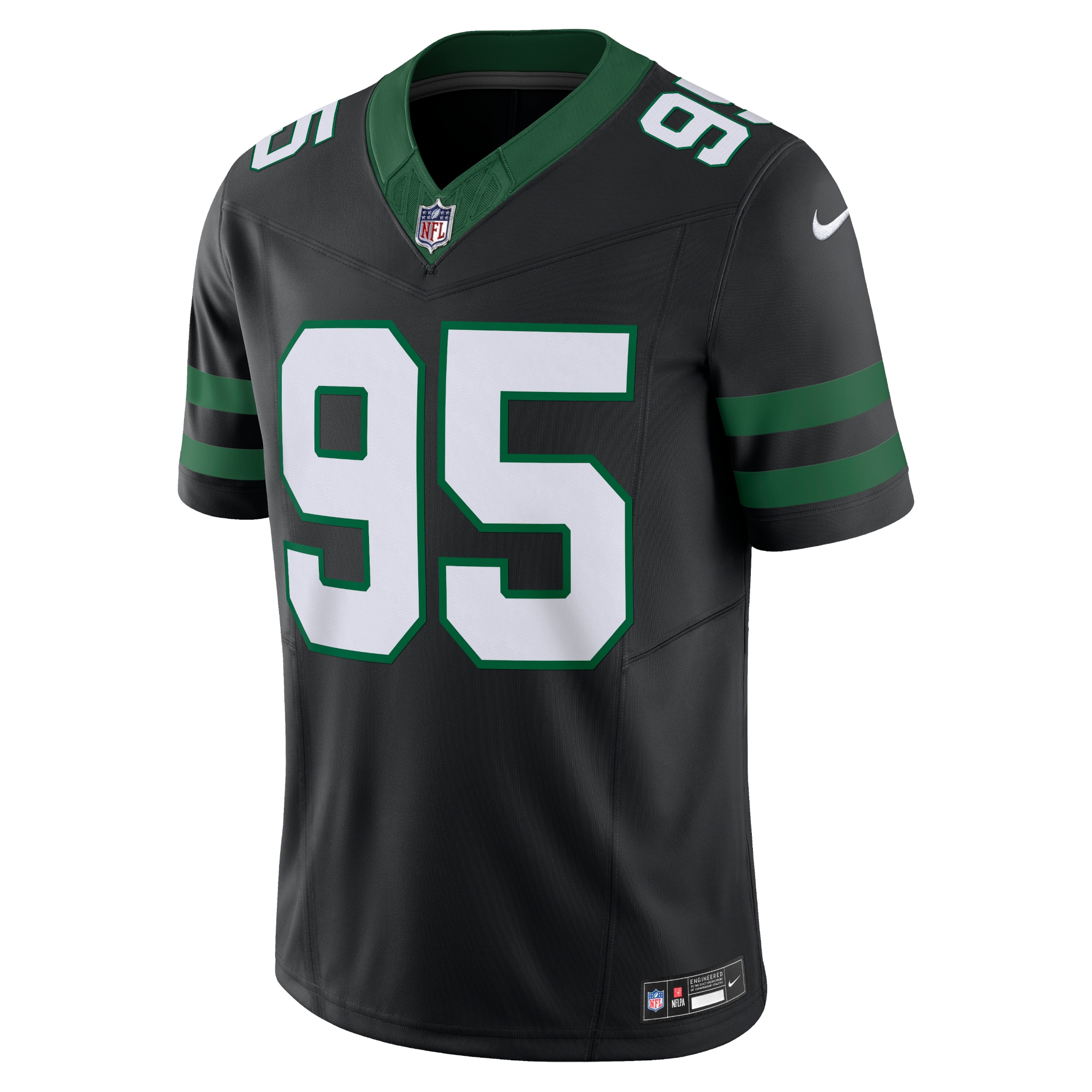 Alternative view of Men's New York Jets Quinnen Williams Legacy Black Alternate Vapor F.U.S.E. Limited Jersey JS1756 nicesnker