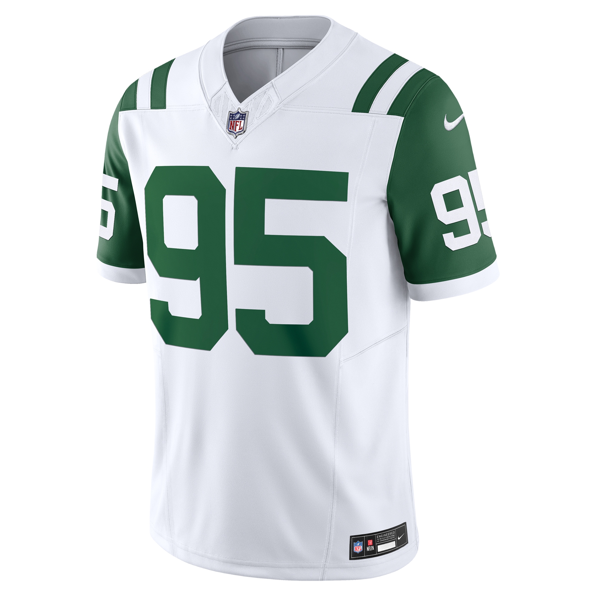 Alternative view of Men's New York Jets Quinnen Williams White Classic Alternate Vapor F.U.S.E. Limited Jersey JS1559 nicesnker
