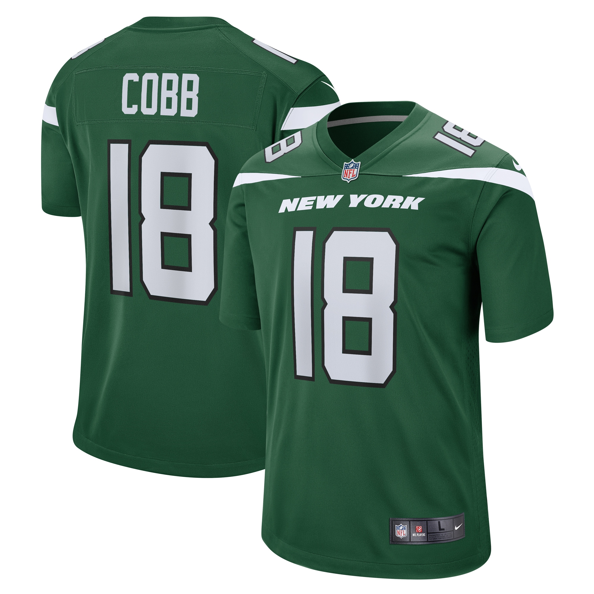 Men's New York Jets Randall Cobb Gotham Green Game Jersey JS7148 nicesnker