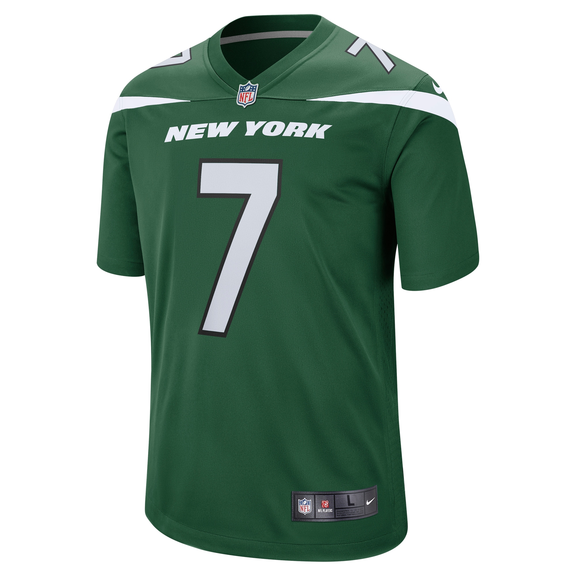 Alternative view of Men's New York Jets Tim Boyle Gotham Green Game Jersey JS7178 nicesnker