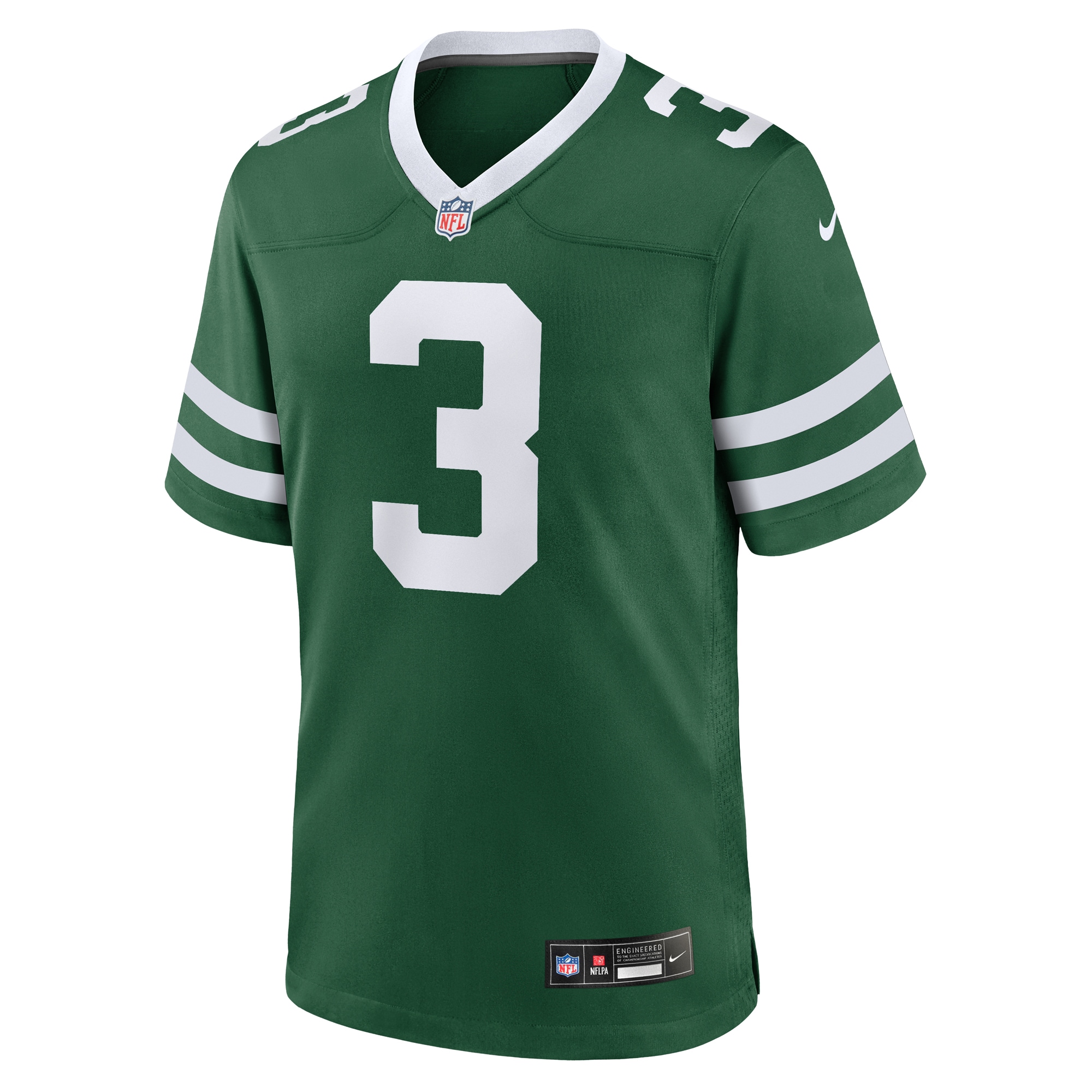Alternative view of Men's New York Jets Travis Legacy Green Team Game Jersey JS4311 nicesnker