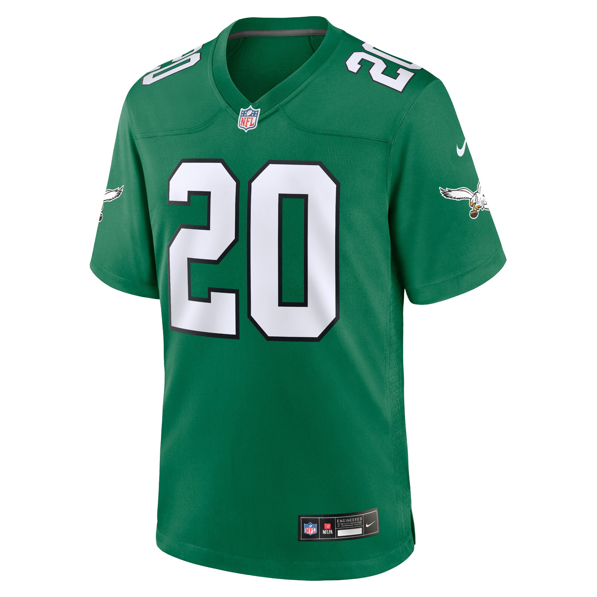 Alternative view of Men's Philadelphia Eagles Brian Dawkins Kelly Green Alternate Retired Player Game Jersey JS2231 nicesnker
