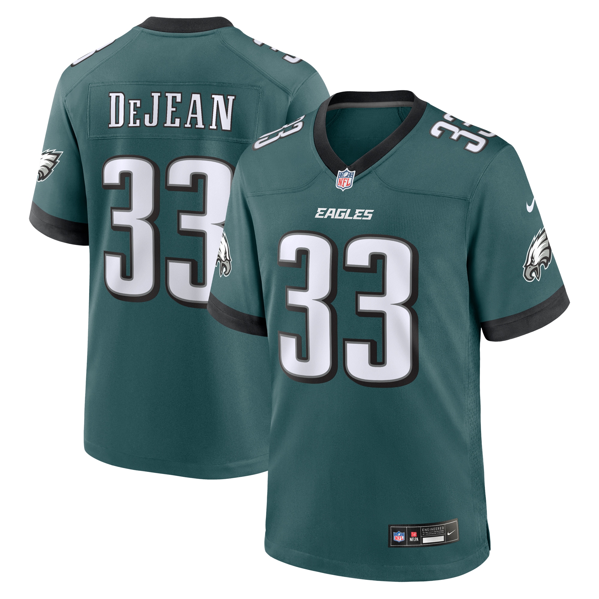 Men's Philadelphia Eagles Cooper DeJean Green Game Jersey JS8312 nicesnker