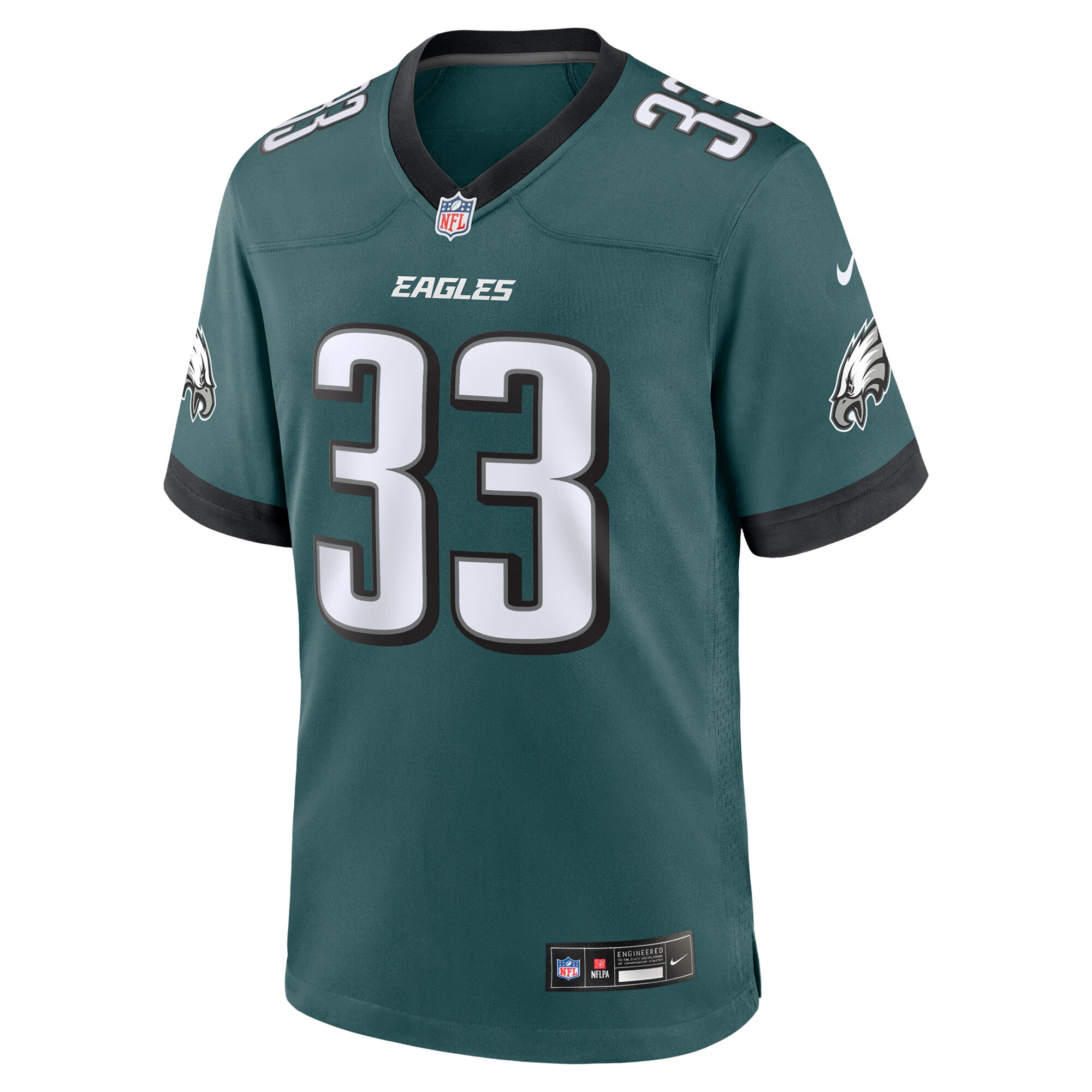Alternative view of Men's Philadelphia Eagles Cooper DeJean Midnight Green Team Game Jersey JS2577 nicesnker