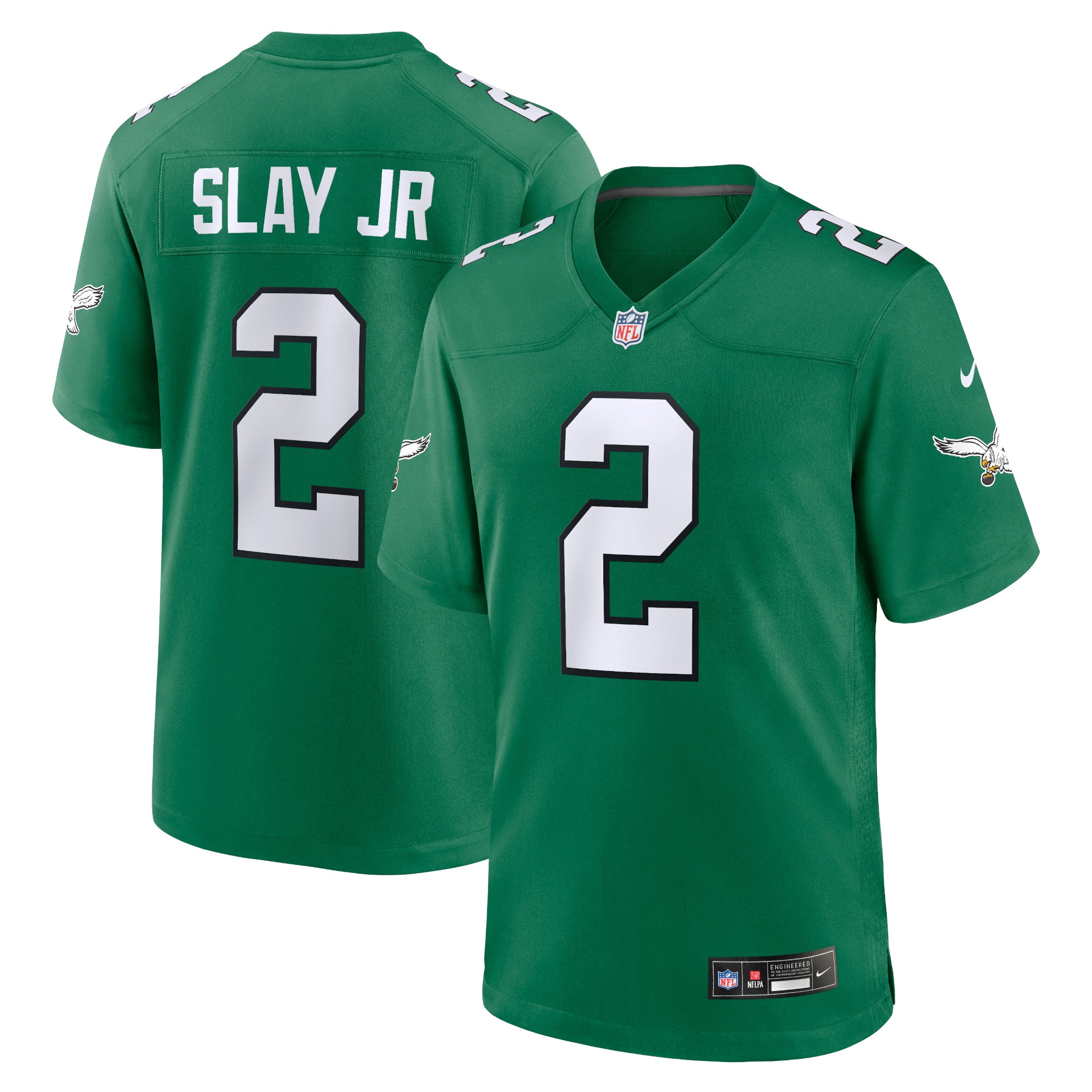 Men's Philadelphia Eagles Darius Slay Kelly Green Alternate Game Player Jersey JS4204 nicesnker