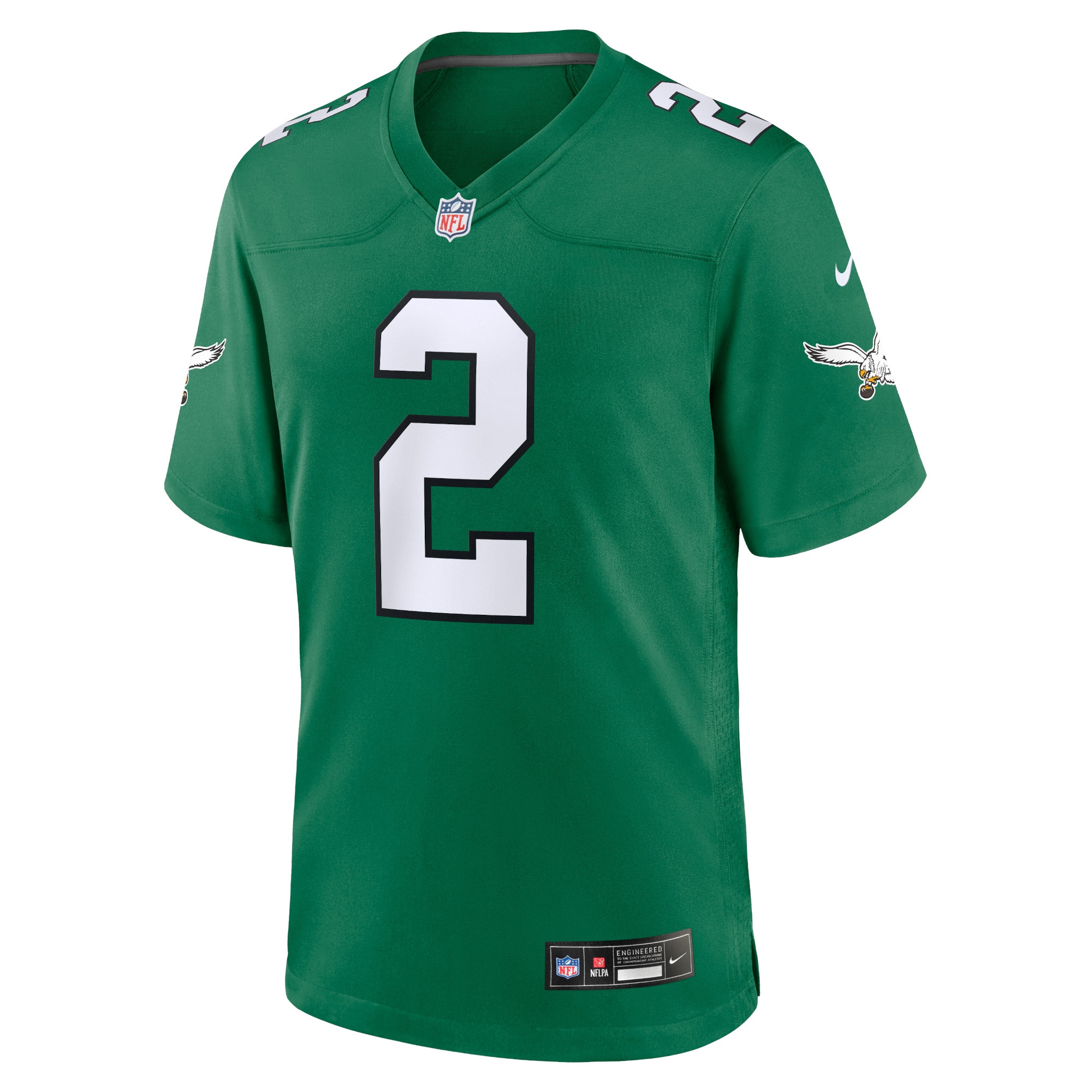 Alternative view of Men's Philadelphia Eagles Darius Slay Kelly Green Alternate Game Player Jersey JS4204 nicesnker
