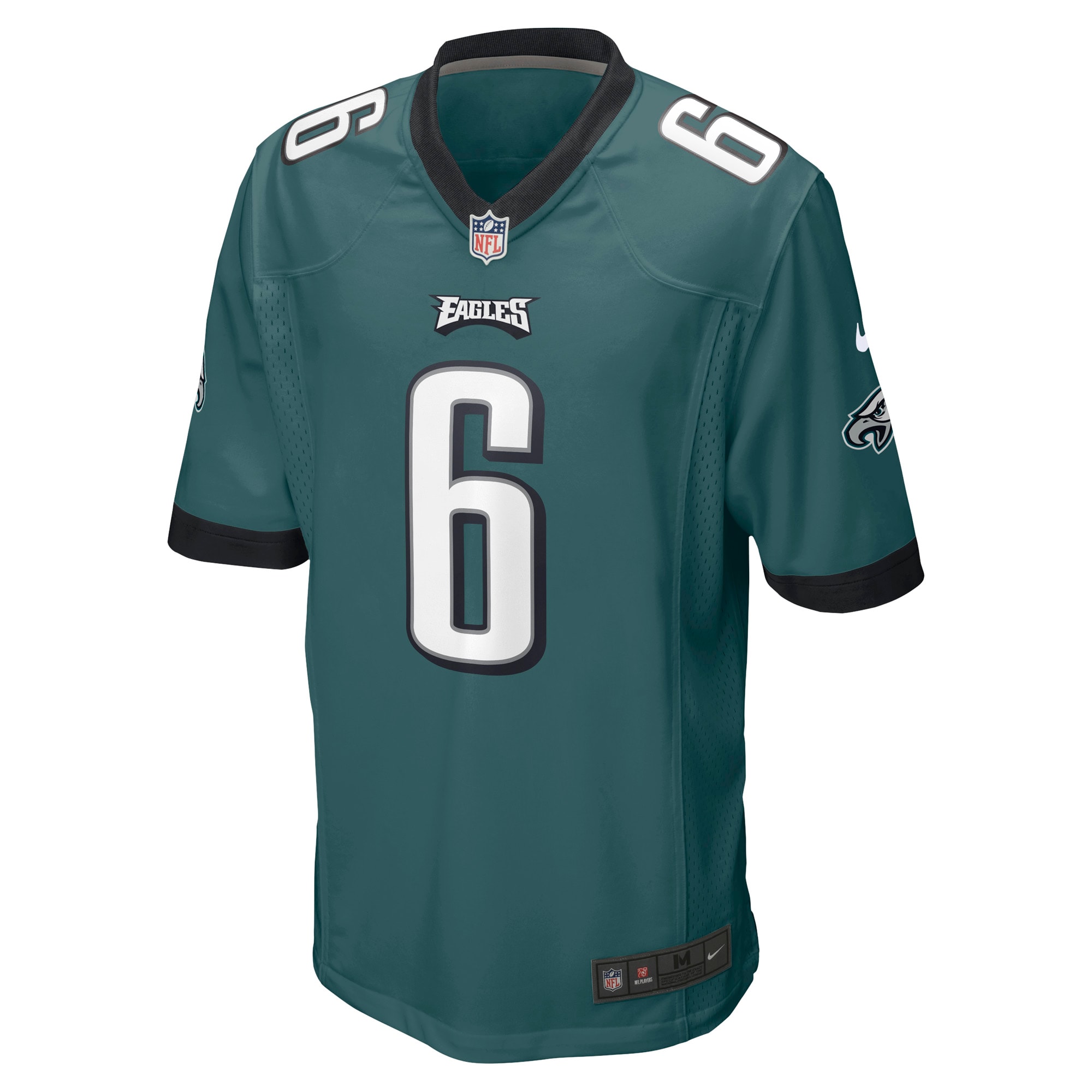 Alternative view of Men's Philadelphia Eagles DeVonta Smith Midnight Green Player Game Jersey JS1805 nicesnker