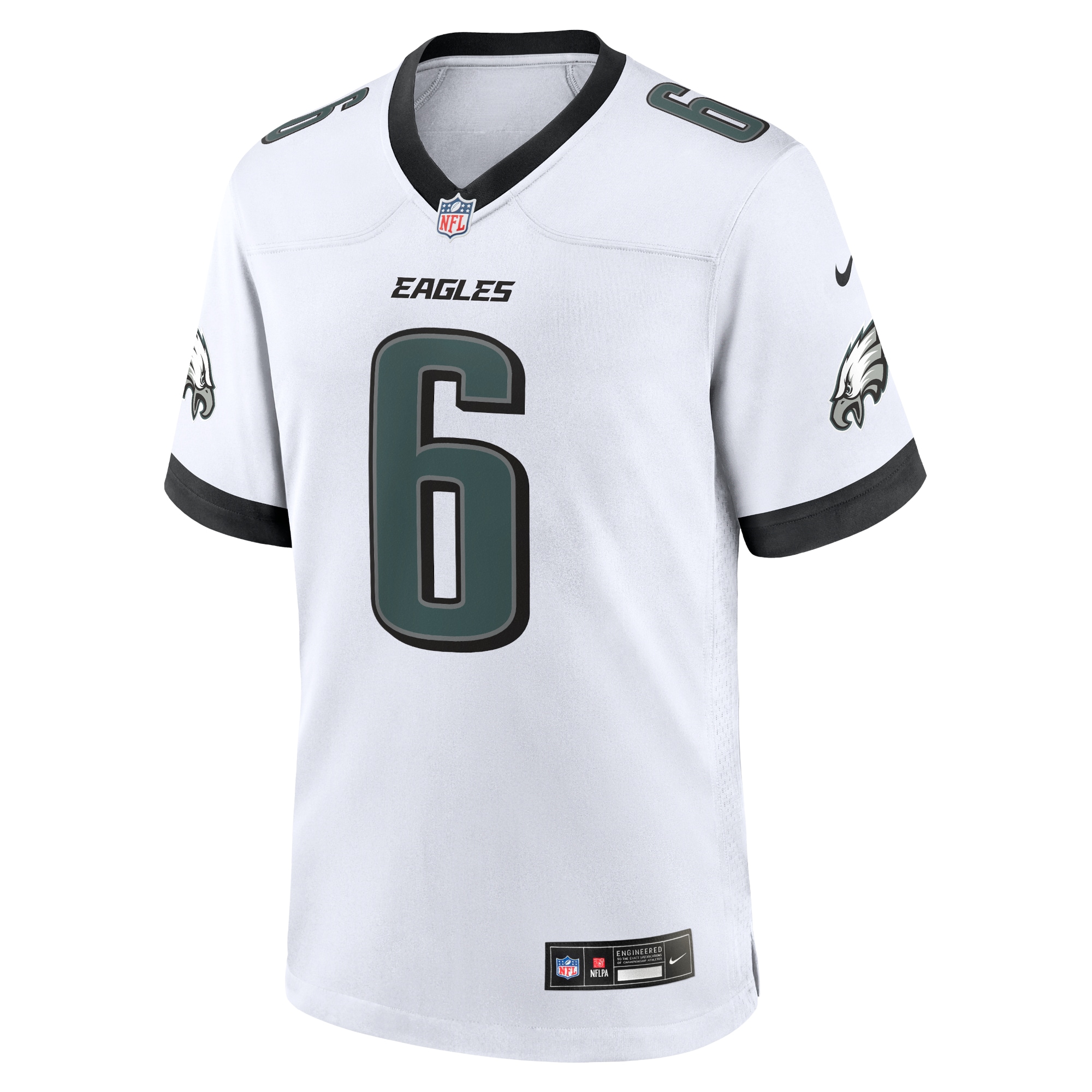 Alternative view of Men's Philadelphia Eagles DeVonta Smith White White Game Jersey JS1341 nicesnker
