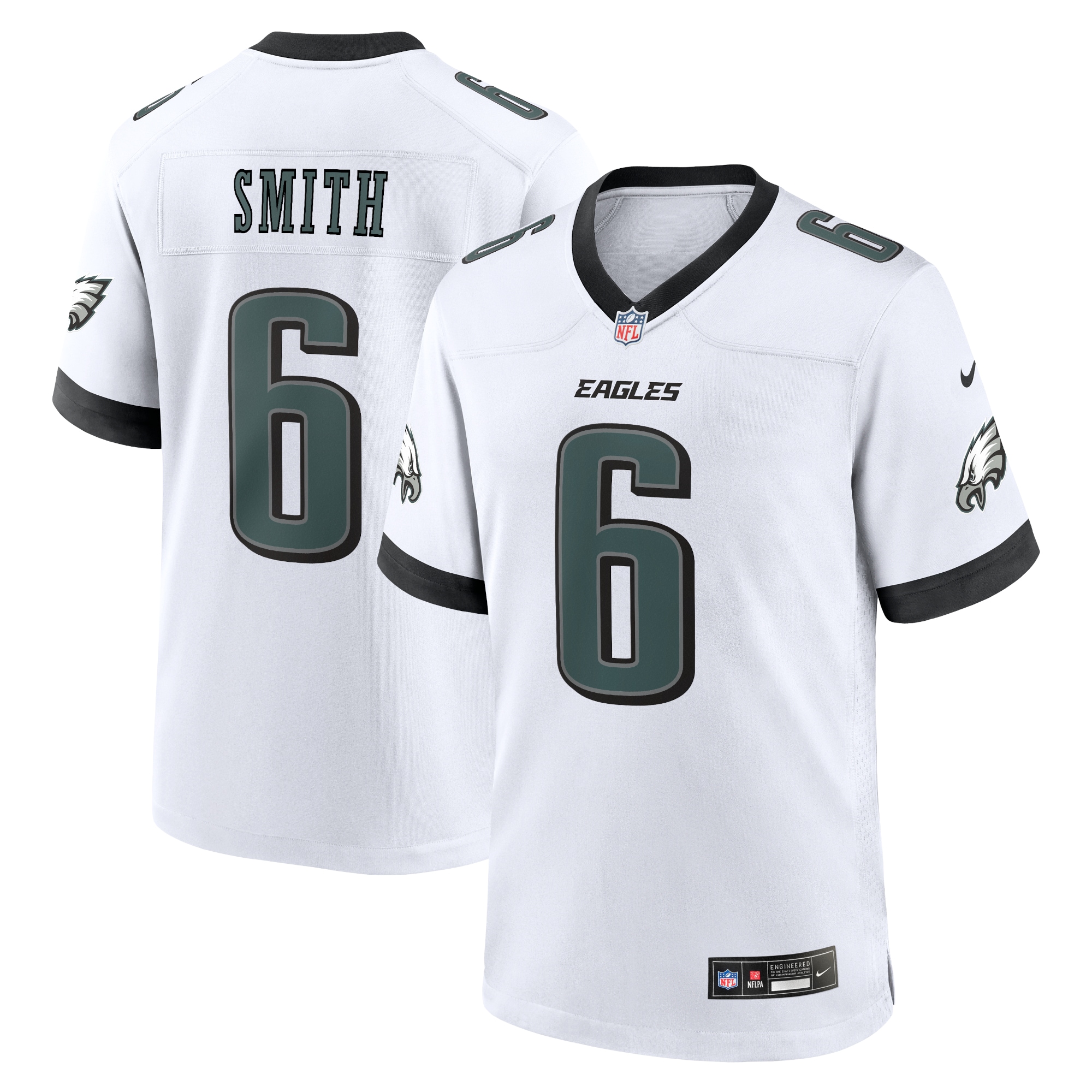 Men's Philadelphia Eagles DeVonta Smith White White Game Jersey JS1341 nicesnker