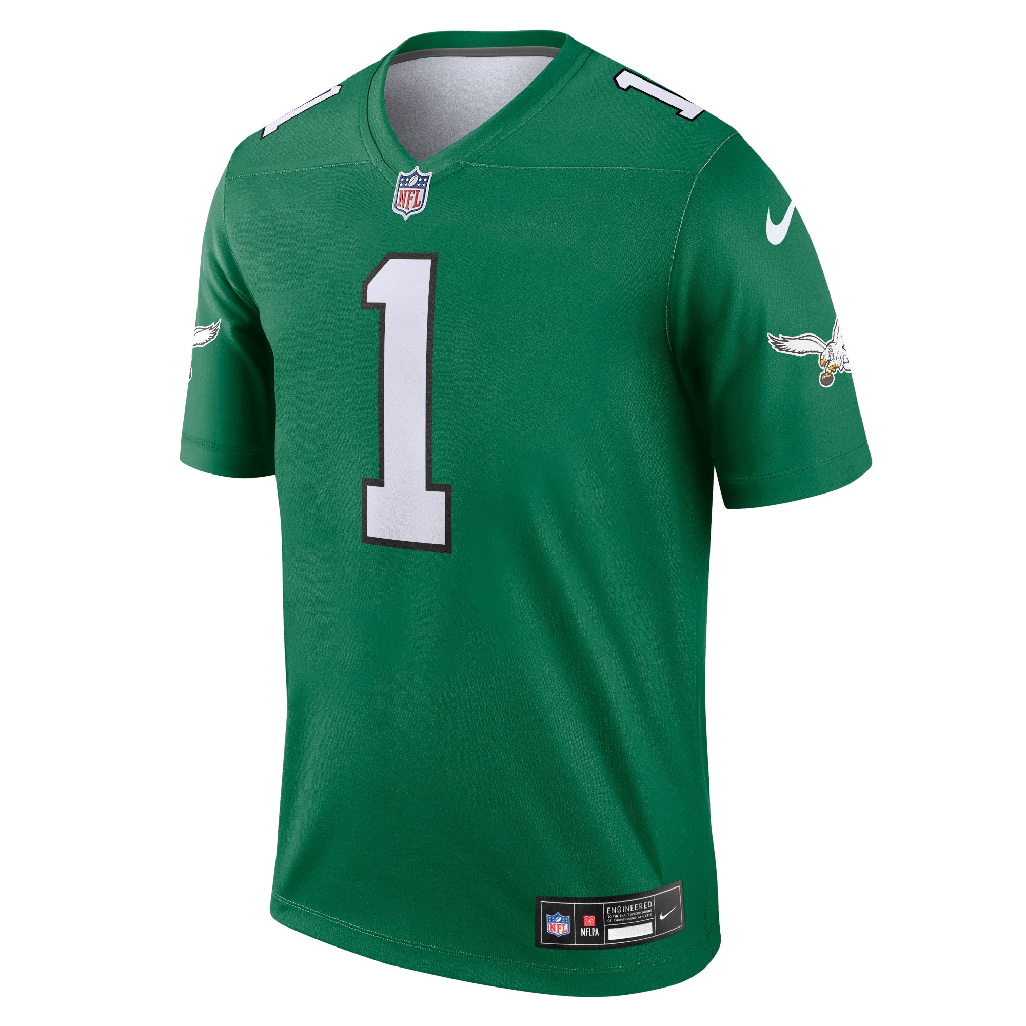 Alternative view of Men's Philadelphia Eagles Jalen Hurts Kelly Green Alternate Legend Player Performance Top JS5676 nicesnker