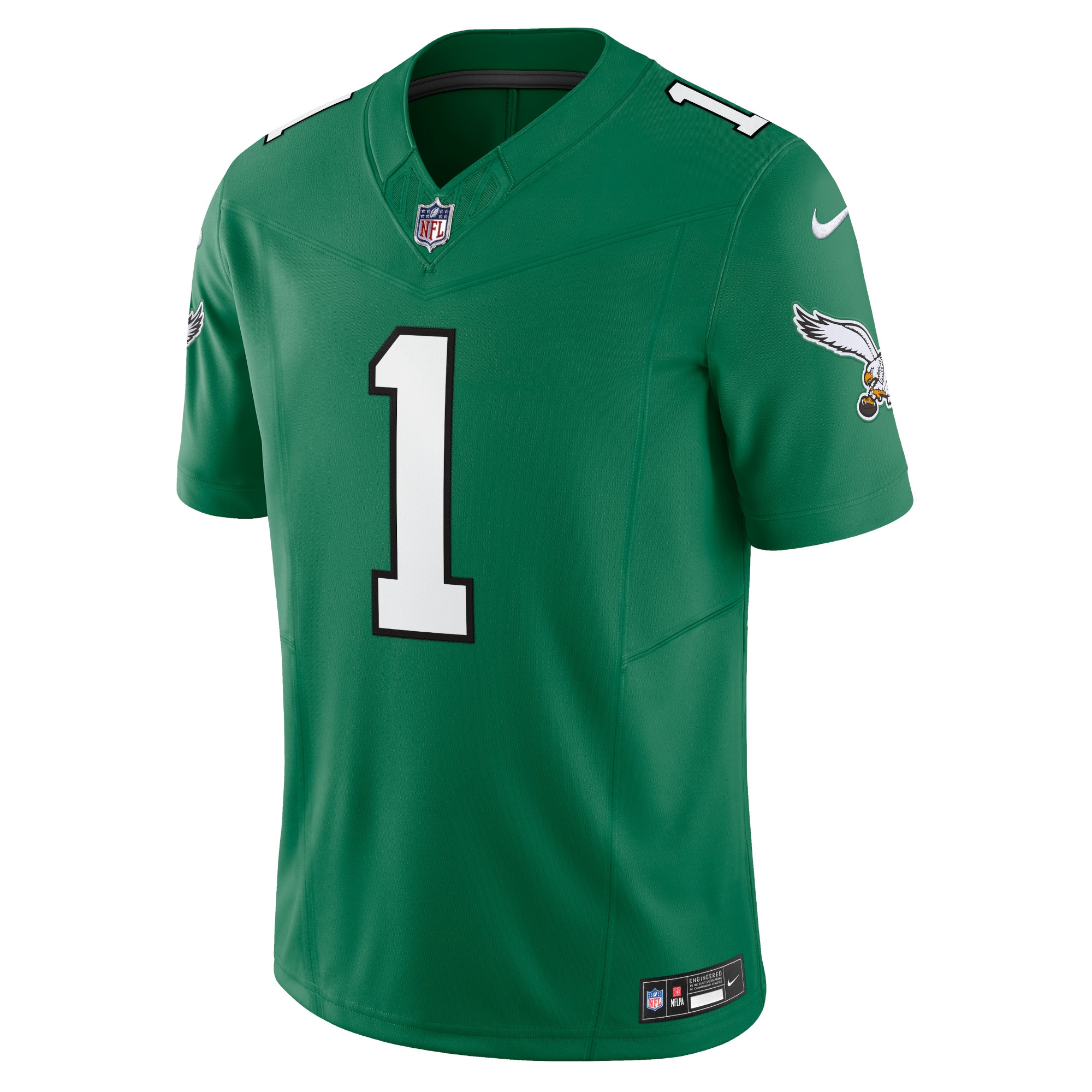 Alternative view of Men's Philadelphia Eagles Jalen Hurts Kelly Green Vapor F.U.S.E. Limited Jersey JS6593 nicesnker