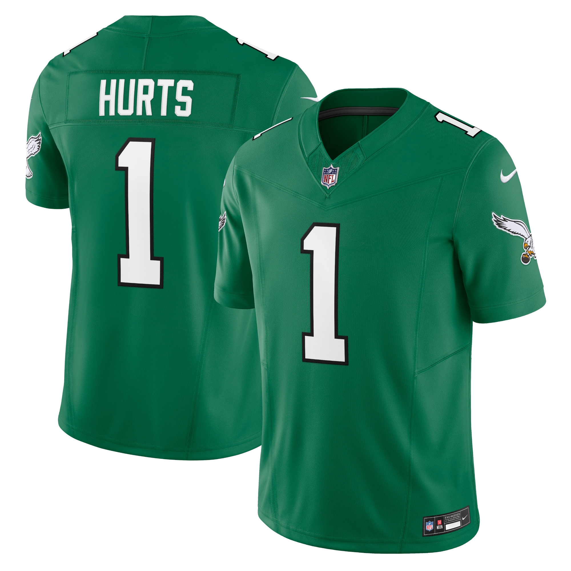 Men's Philadelphia Eagles Jalen Hurts Kelly Green Vapor F.U.S.E. Limited Jersey JS6593 nicesnker