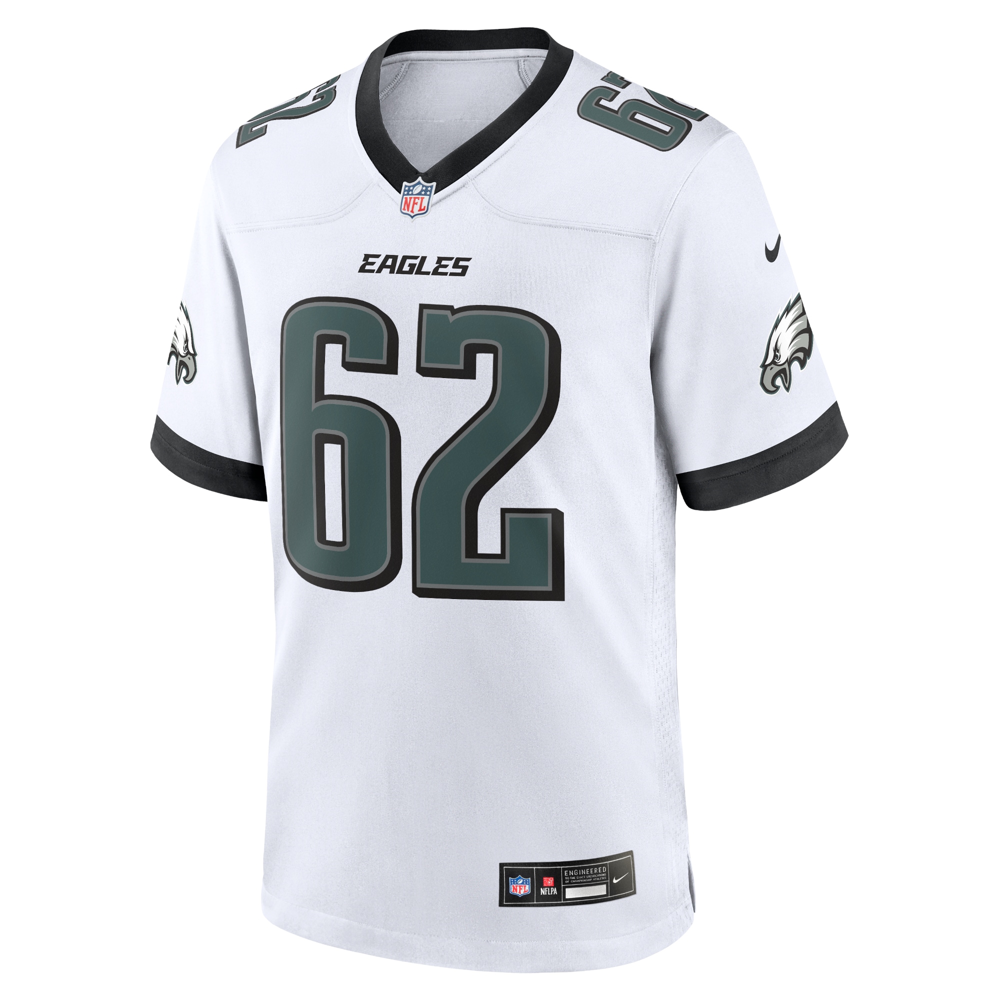 Alternative view of Men's Philadelphia Eagles Jason Kelce White White Game Jersey JS5187 nicesnker