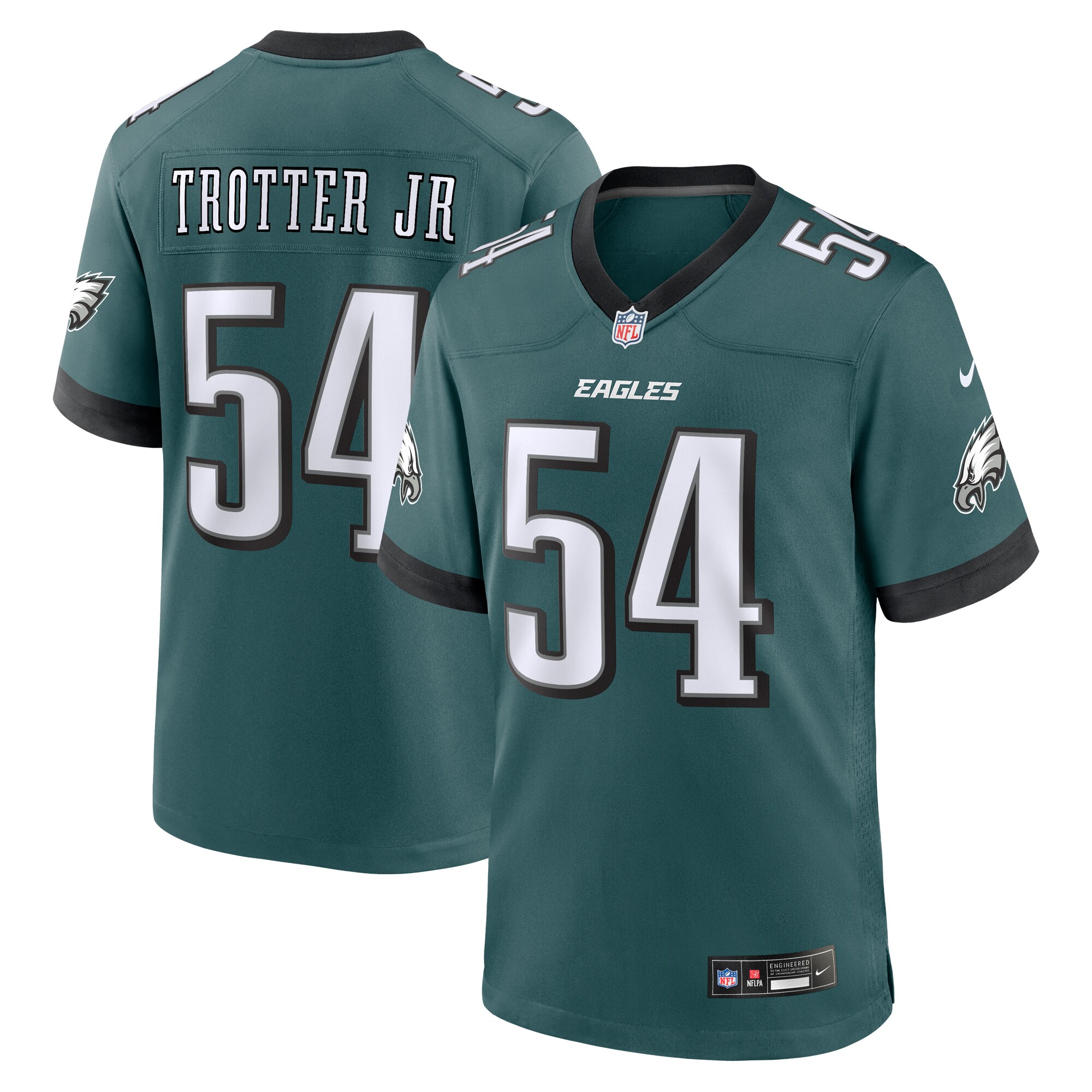 Men's Philadelphia Eagles Jeremiah Trotter Jr. Green Game Jersey JS9903 nicesnker