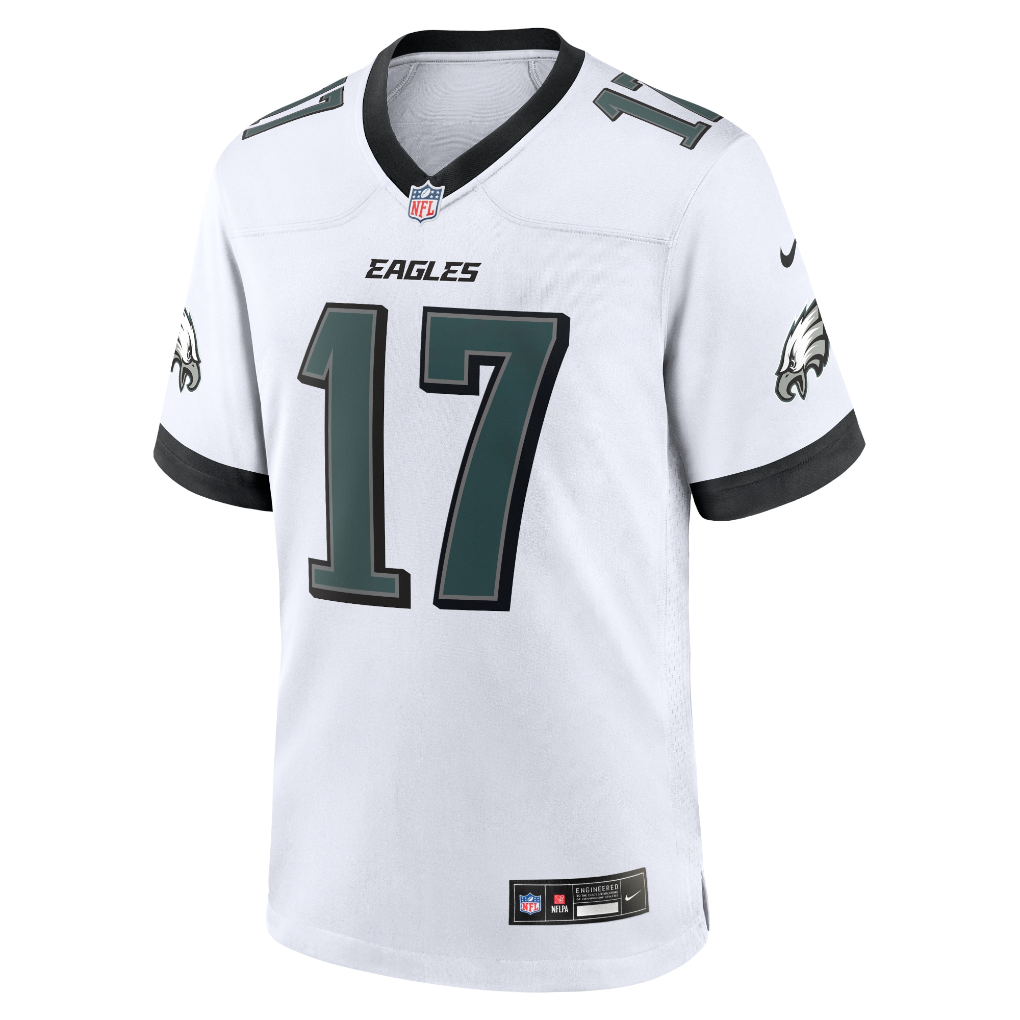 Alternative view of Men's Philadelphia Eagles Nakobe Dean White White Game Jersey JS9124 nicesnker