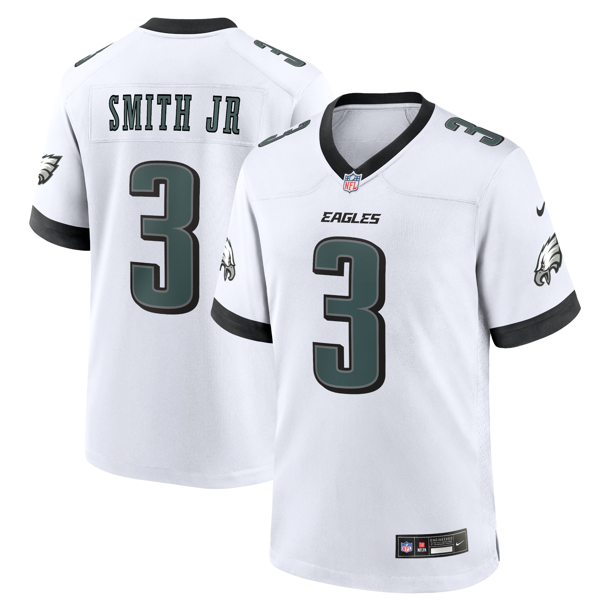 Men's Philadelphia Eagles Nolan Smith White White Game Jersey JS8523 nicesnker