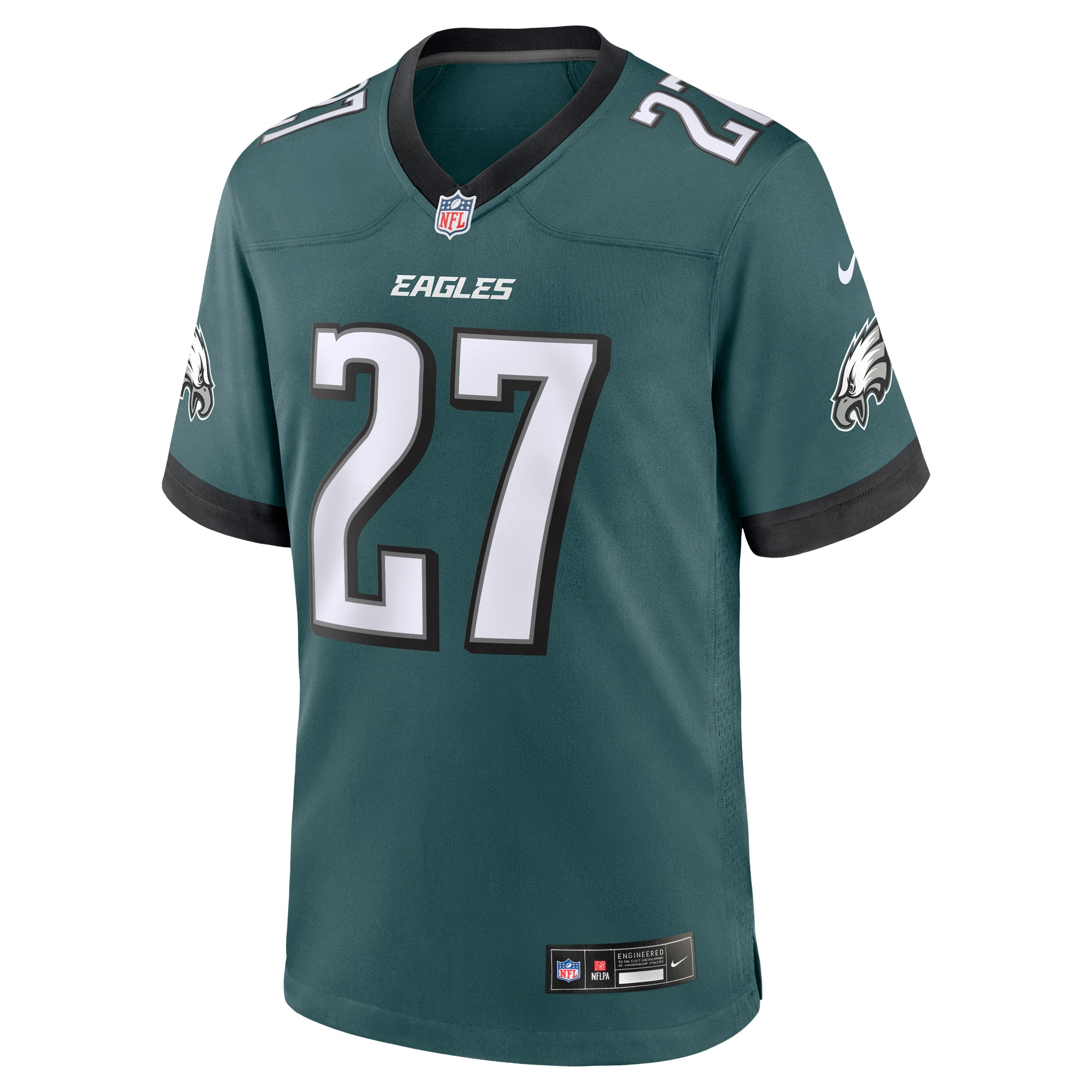 Alternative view of Men's Philadelphia Eagles Quinyon Mitchell Midnight Green Player Game Jersey JS7105 nicesnker