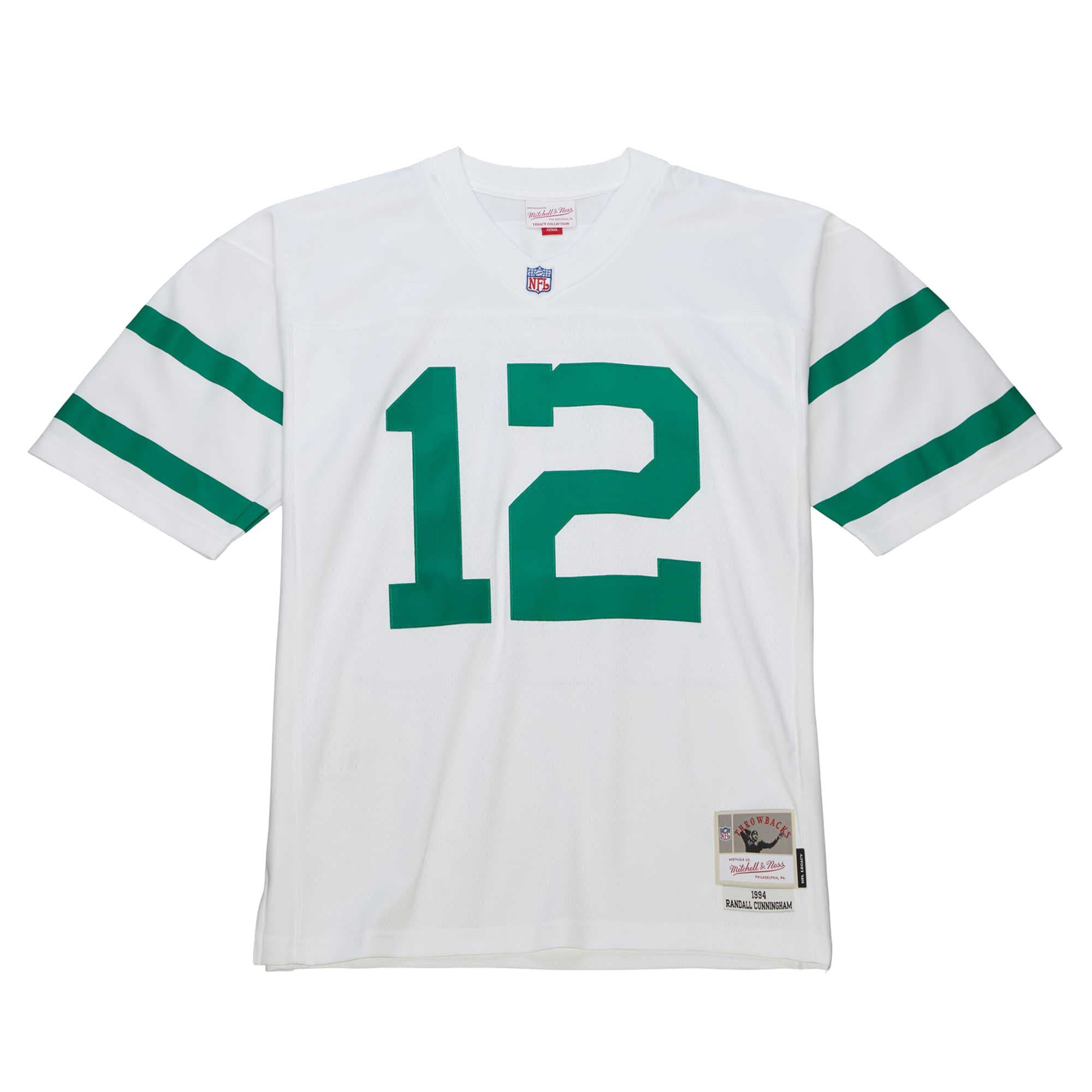 Alternative view of Men's Philadelphia Eagles Randall Cunningham Mitchell & Ness White Legacy Jersey JS5658 nicesnker