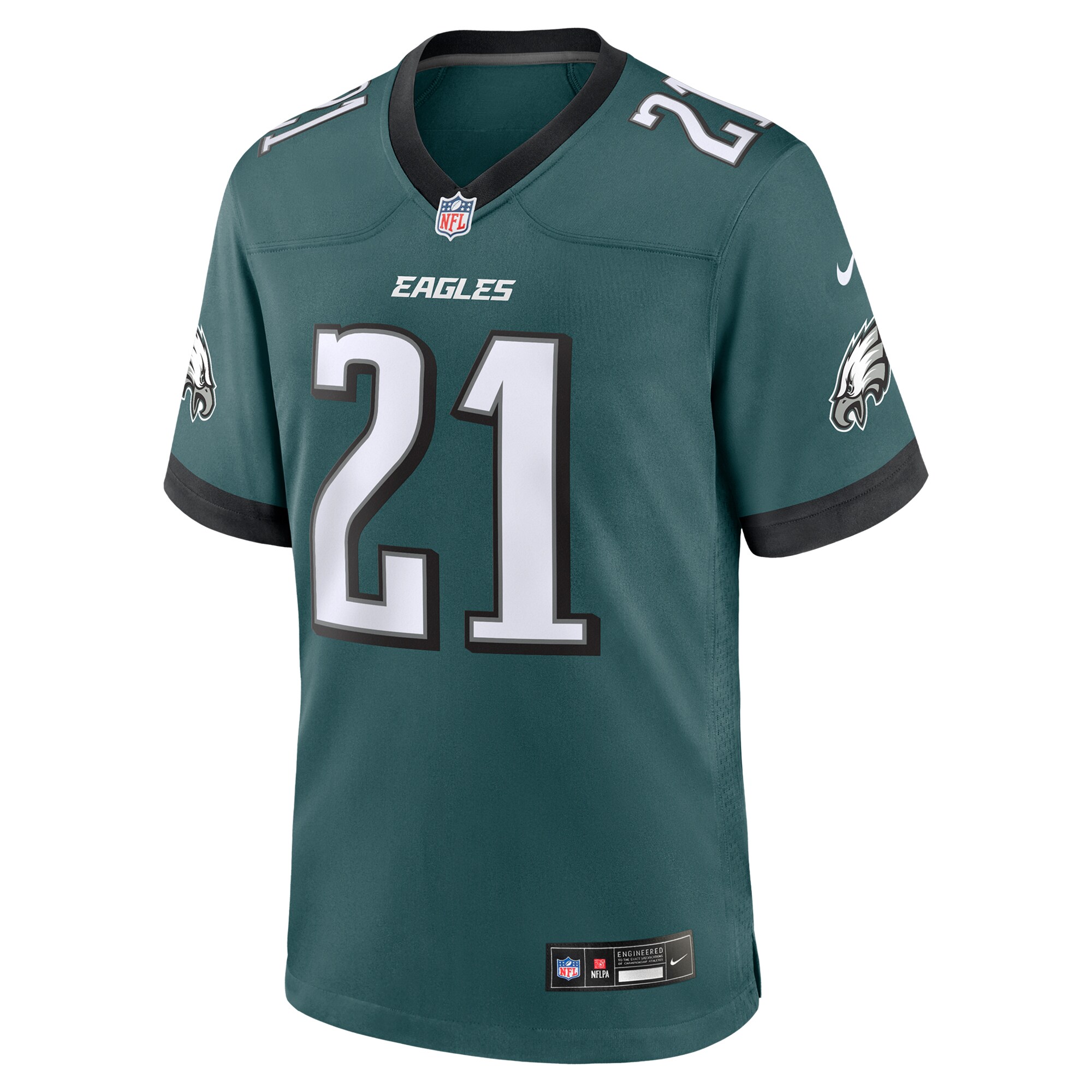 Alternative view of Men's Philadelphia Eagles Sydney Brown Midnight Green Team Game Jersey JS2170 nicesnker