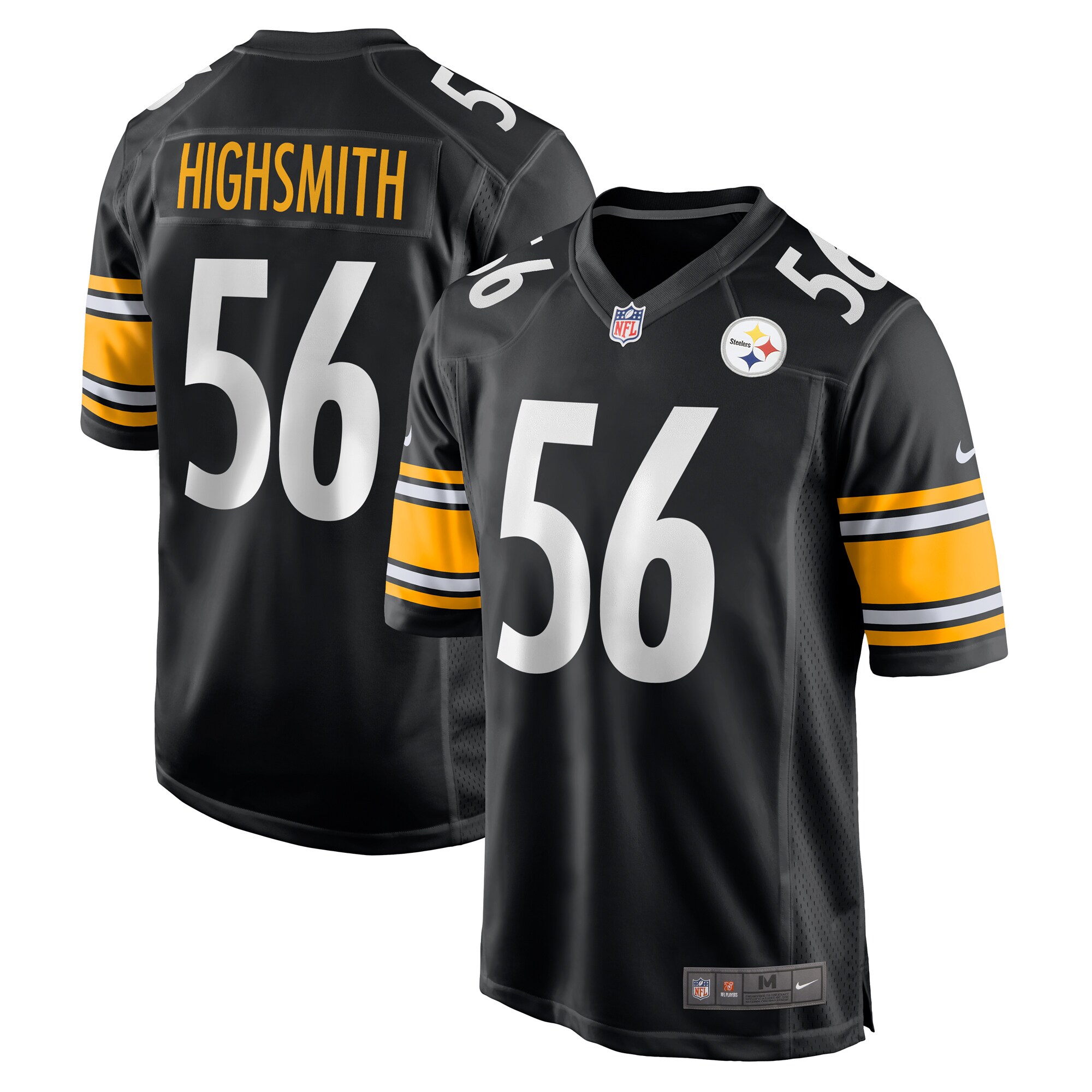 Men's Pittsburgh Steelers Alex Highsmith Black Game Jersey JS8530 nicesnker