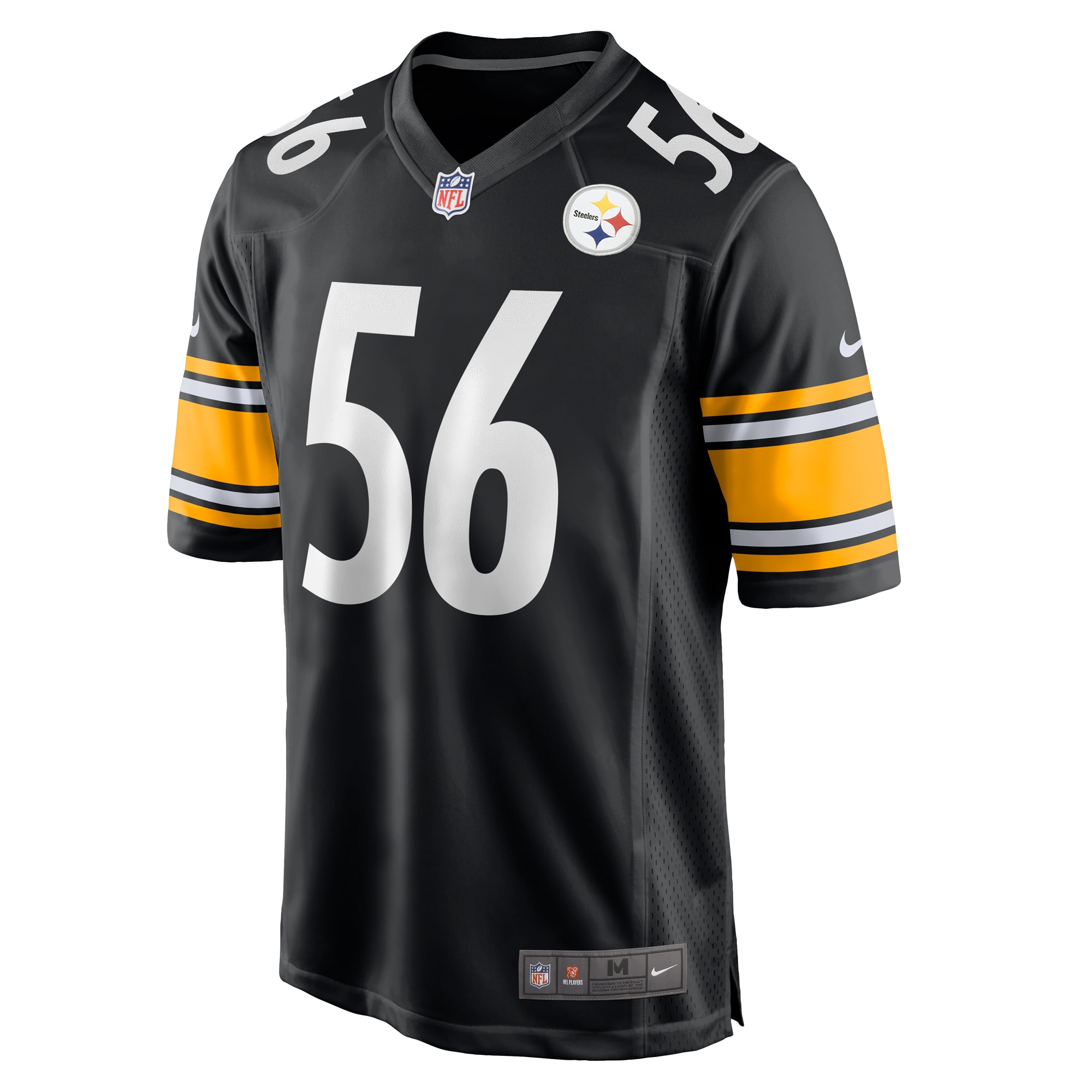 Alternative view of Men's Pittsburgh Steelers Alex Highsmith Black Game Jersey JS8530 nicesnker