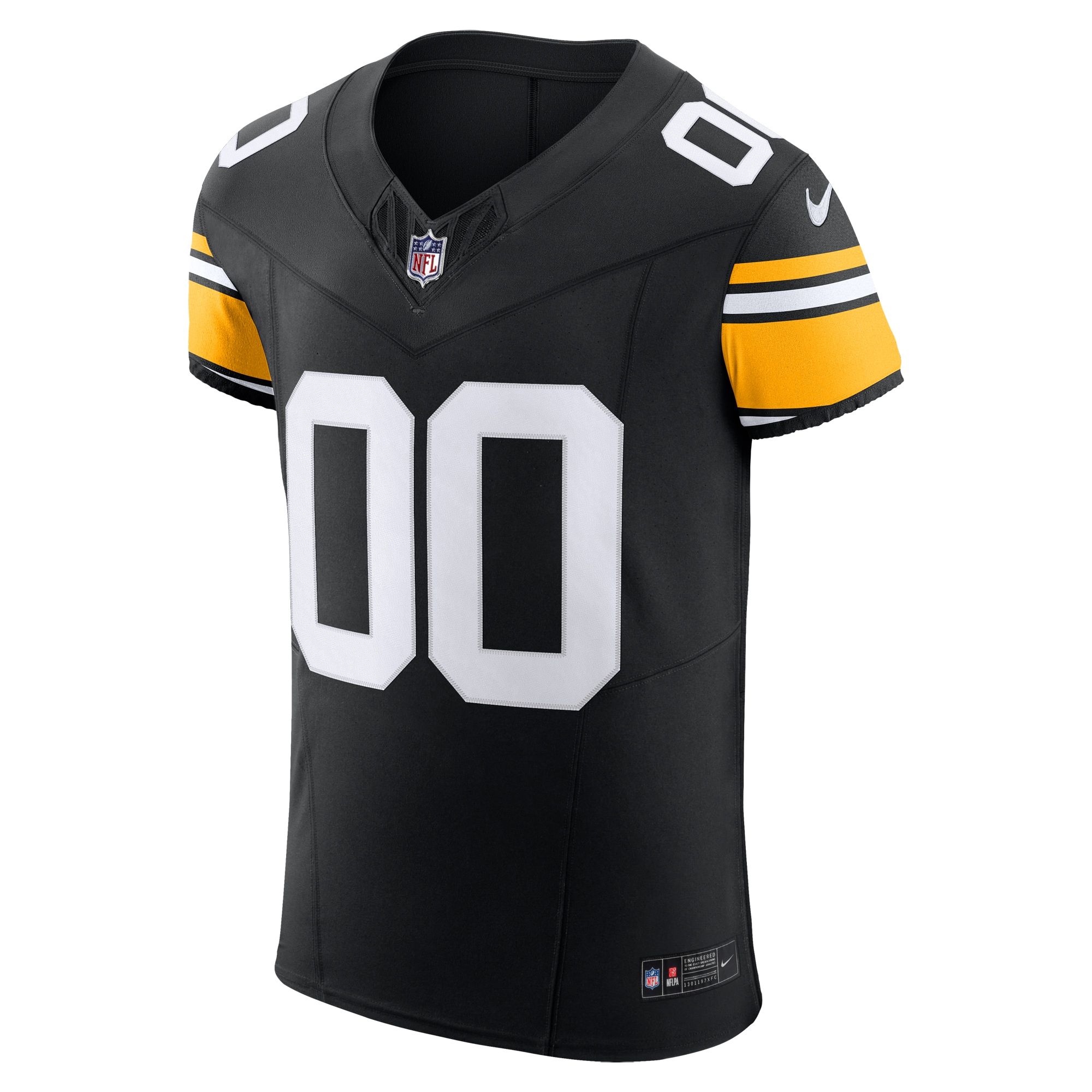 Alternative view of Men's Pittsburgh Steelers Black Vapor F.U.S.E. Elite Custom Jersey JS5223 nicesnker