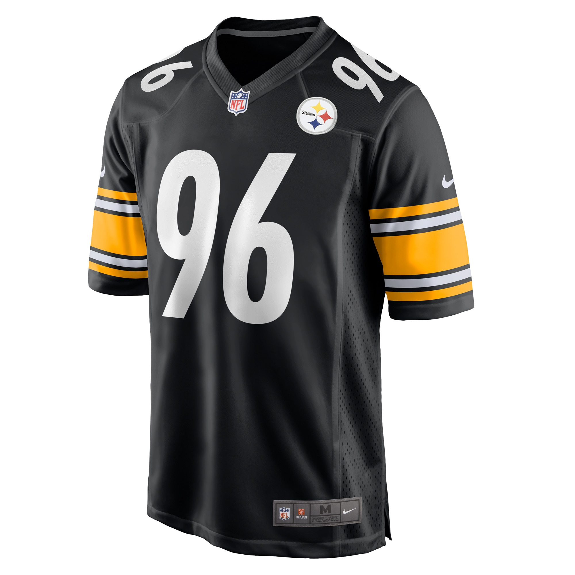 Alternative view of Men's Pittsburgh Steelers Breiden Fehoko Black Game Jersey JS7601 nicesnker