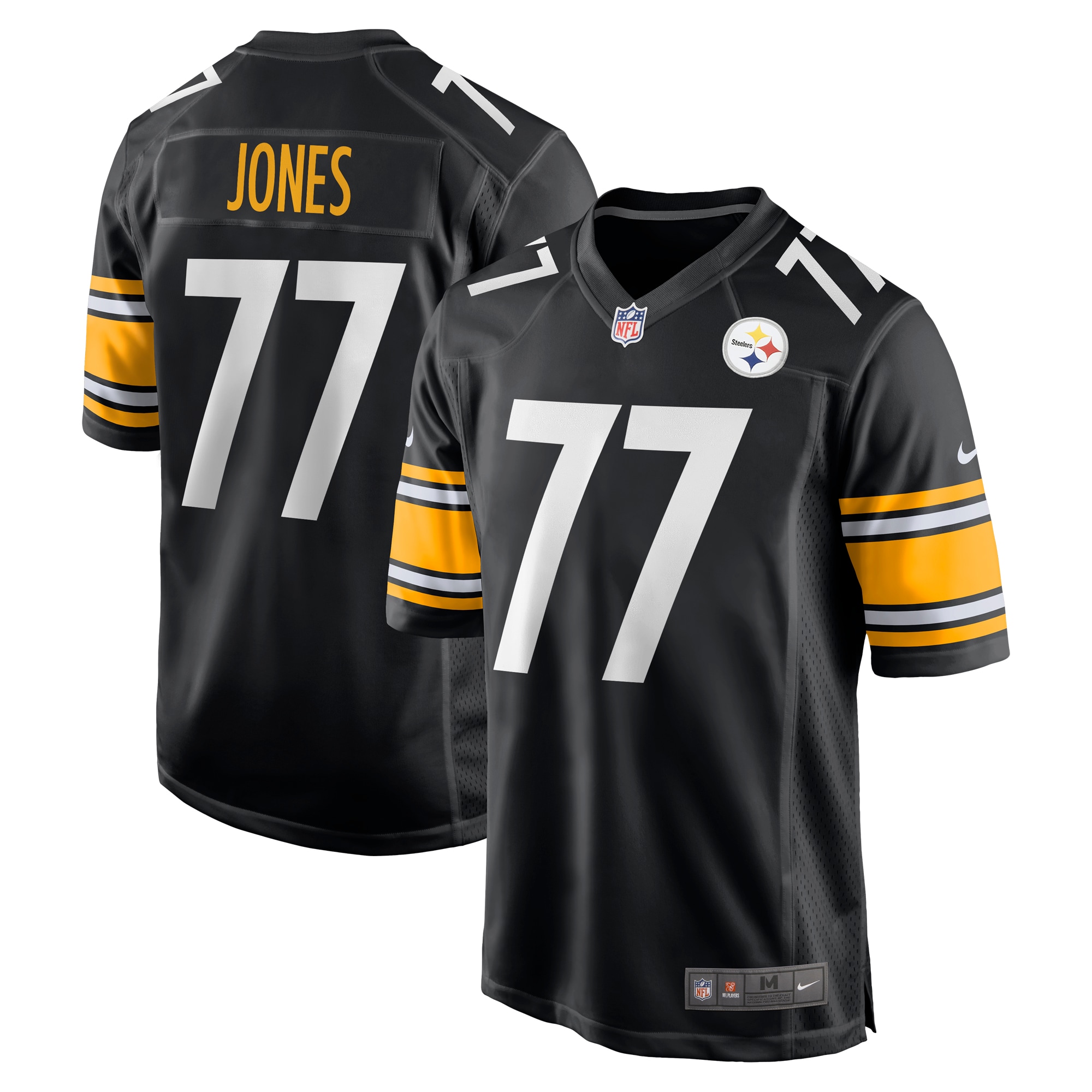 Men's Pittsburgh Steelers Broderick Jones Black Game Jersey JS4714 nicesnker