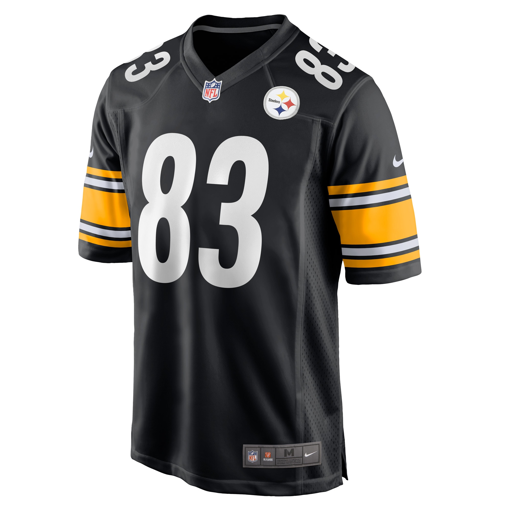 Alternative view of Men's Pittsburgh Steelers Connor Heyward Black Game Player Jersey JS2619 nicesnker