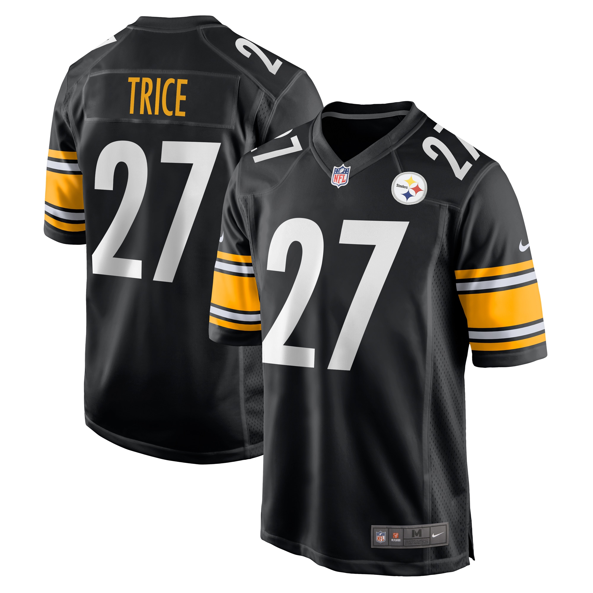 Men's Pittsburgh Steelers Cory Trice Black Game Jersey JS2033 nicesnker