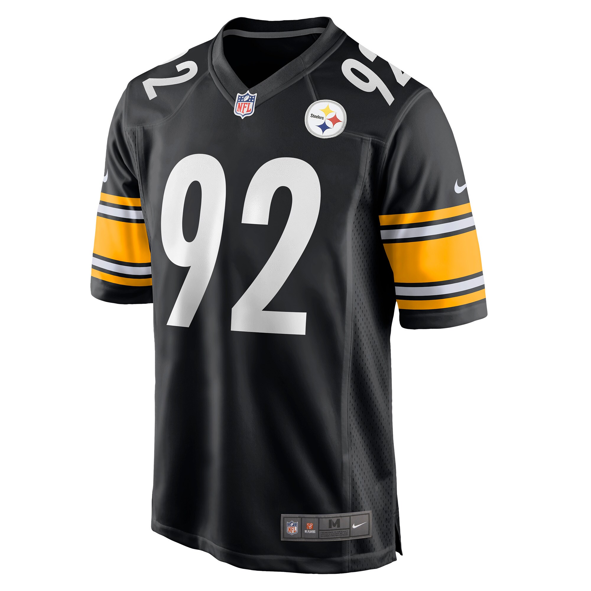 Alternative view of Men's Pittsburgh Steelers Isaiahh Loudermilk Black Game Jersey JS5263 nicesnker