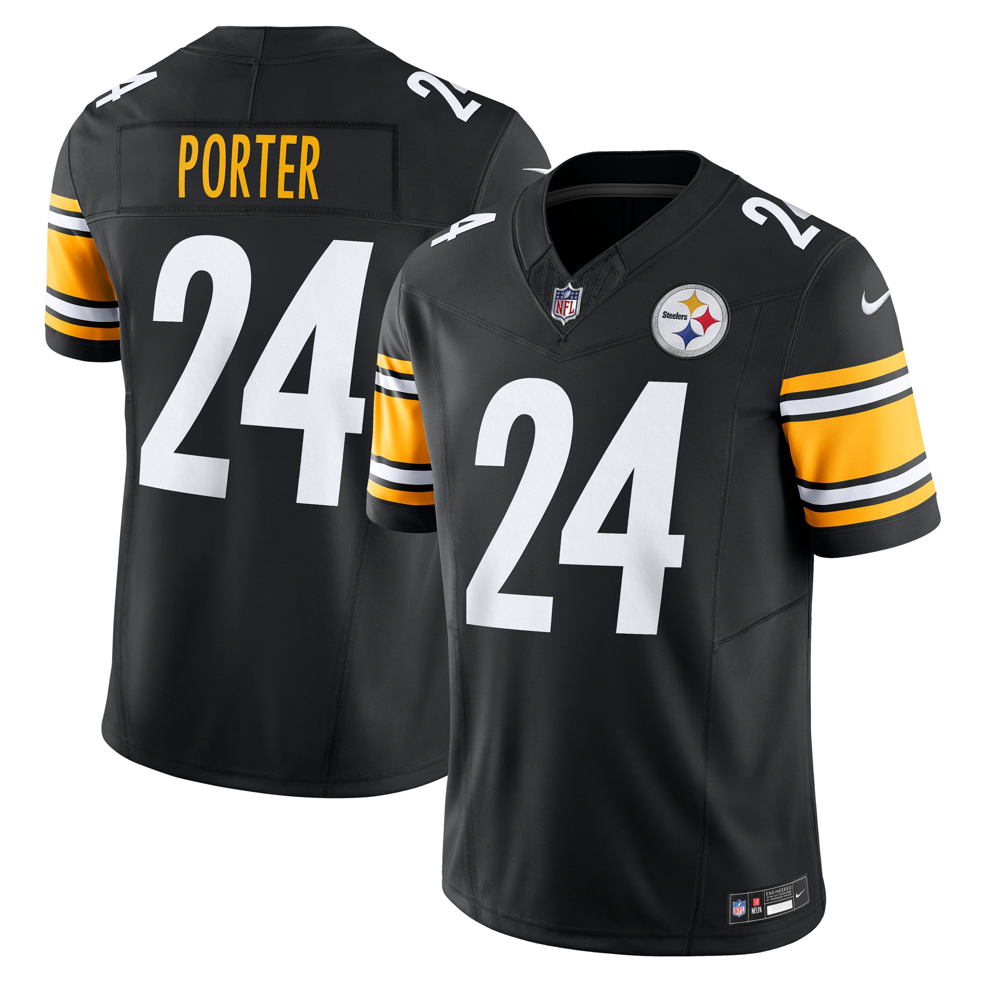 Men's Pittsburgh Steelers Joey Porter Jr. Black Vapor F.U.S.E. Limited Jersey JS9929 nicesnker
