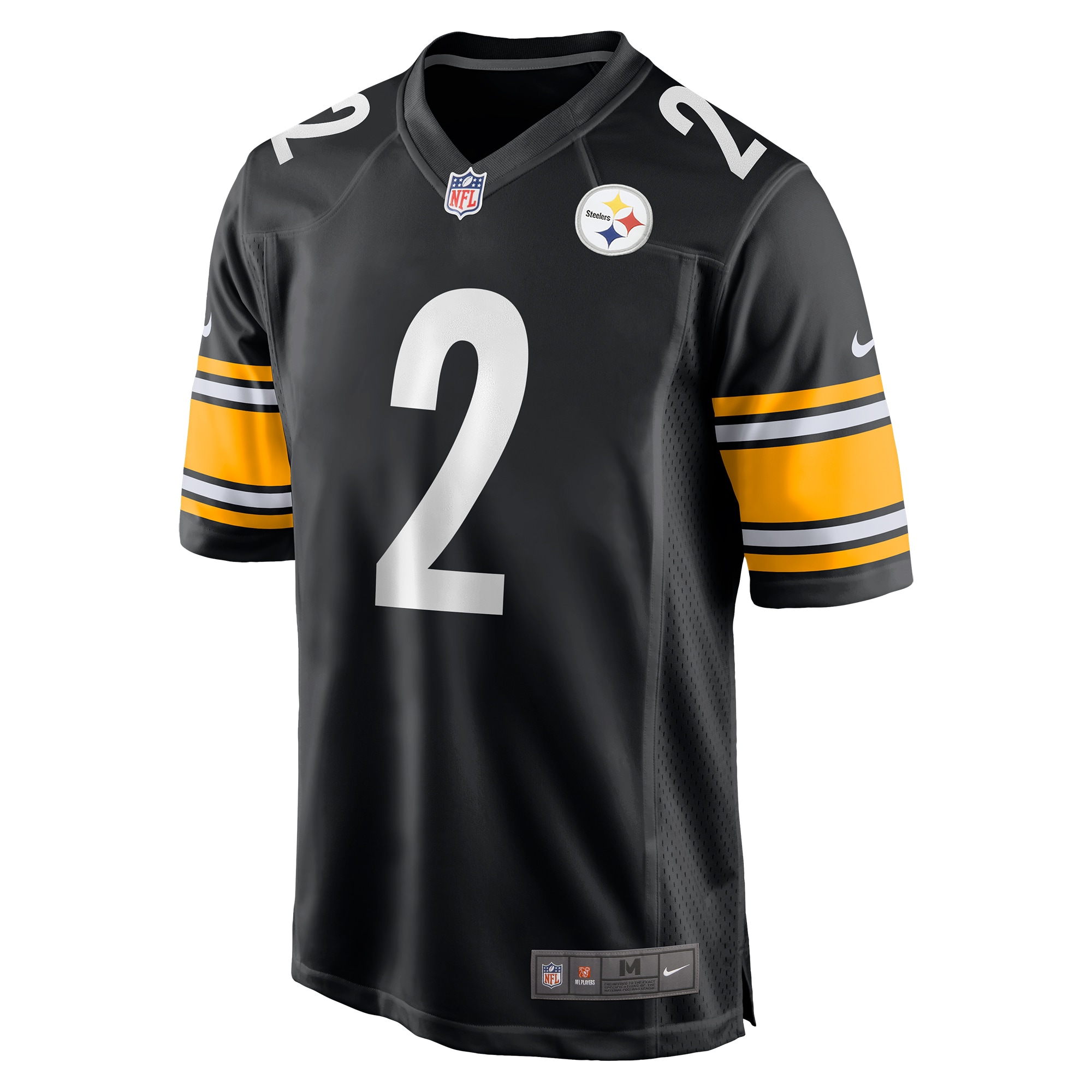 Alternative view of Men's Pittsburgh Steelers Justin Fields Black Game Player Jersey JS5370 nicesnker