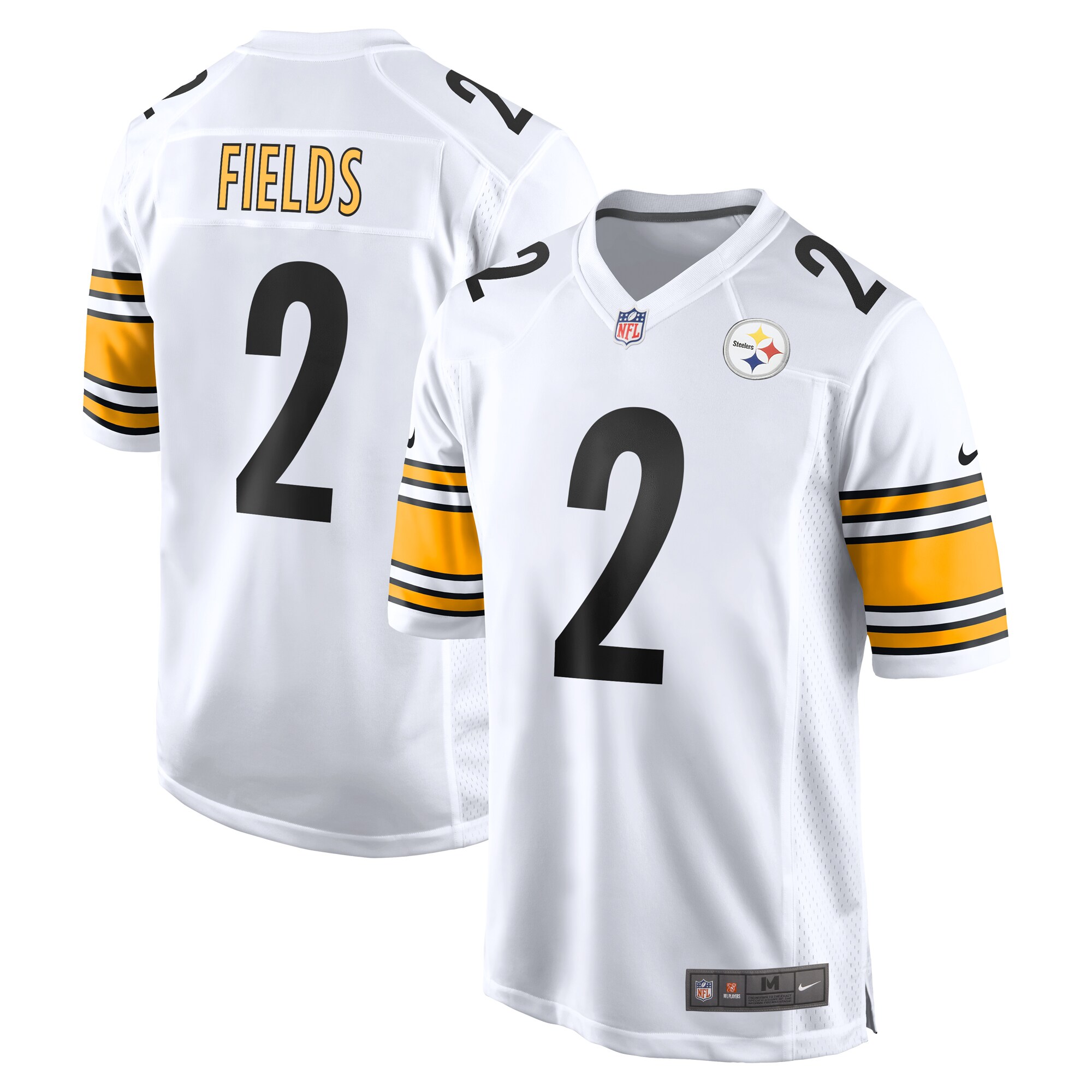 Men's Pittsburgh Steelers Justin Fields White Game Jersey JS2558 nicesnker