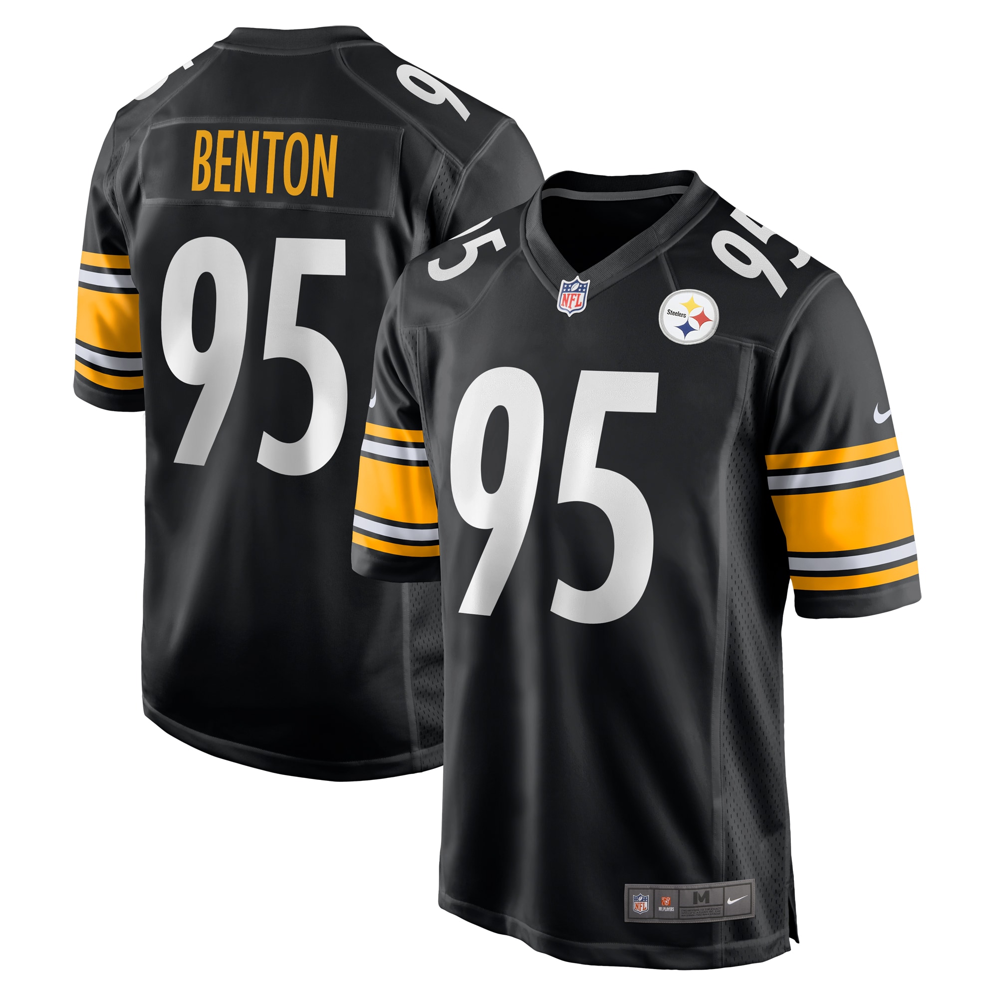 Men's Pittsburgh Steelers Keeanu Benton Black Team Game Jersey JS5449 nicesnker