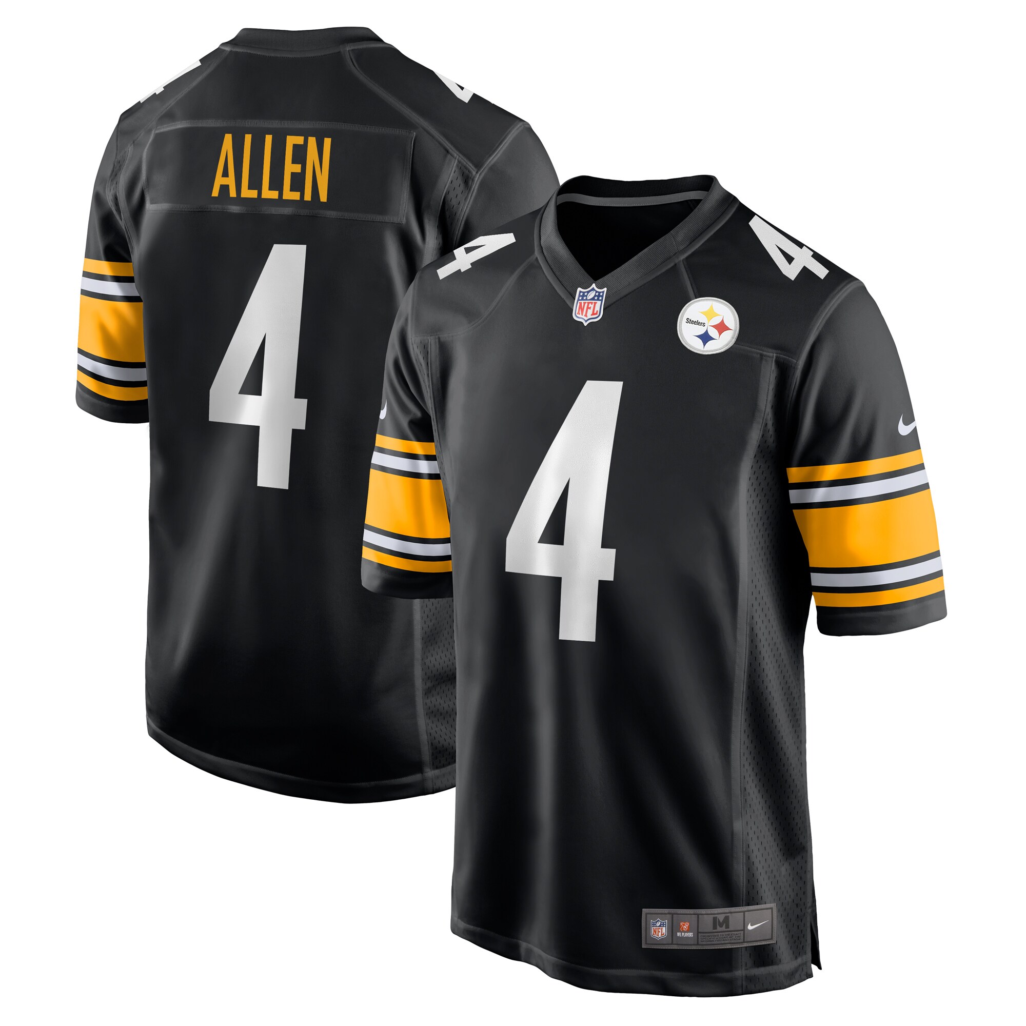 Men's Pittsburgh Steelers Kyle Allen Black Game Jersey JS5625 nicesnker