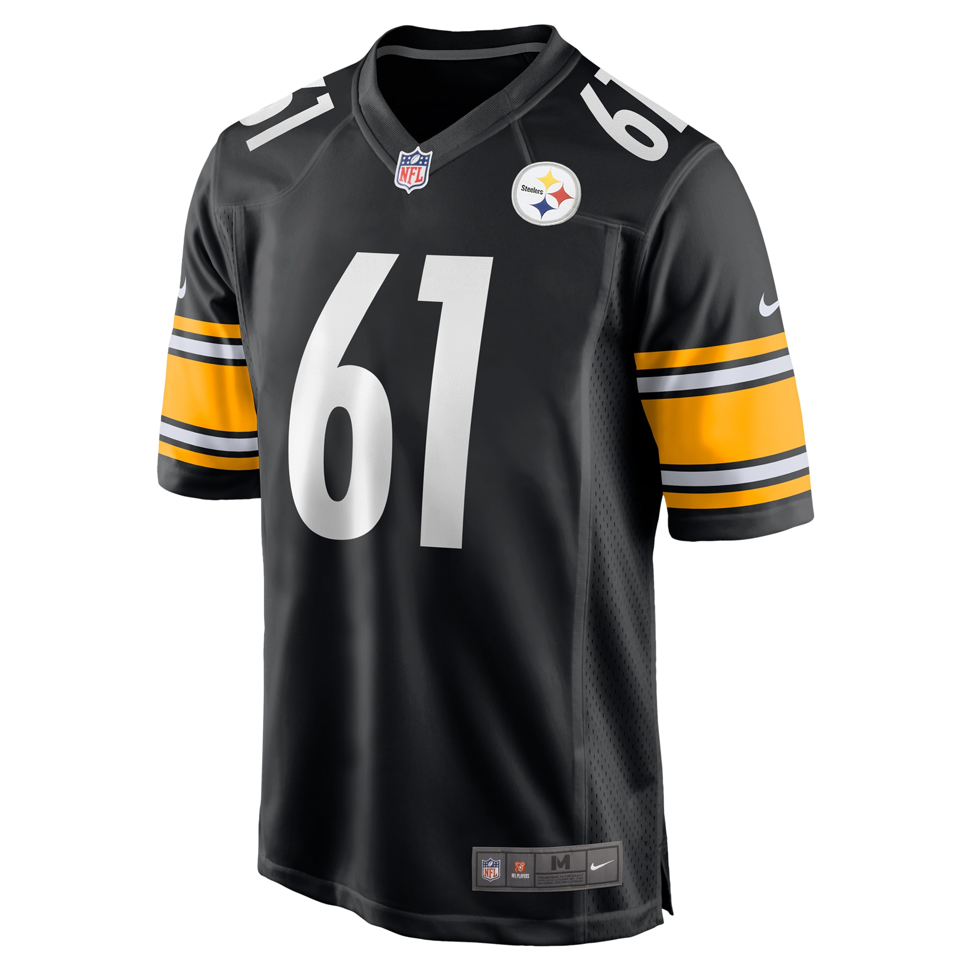 Alternative view of Men's Pittsburgh Steelers Logan Lee Black Game Jersey JS9315 nicesnker