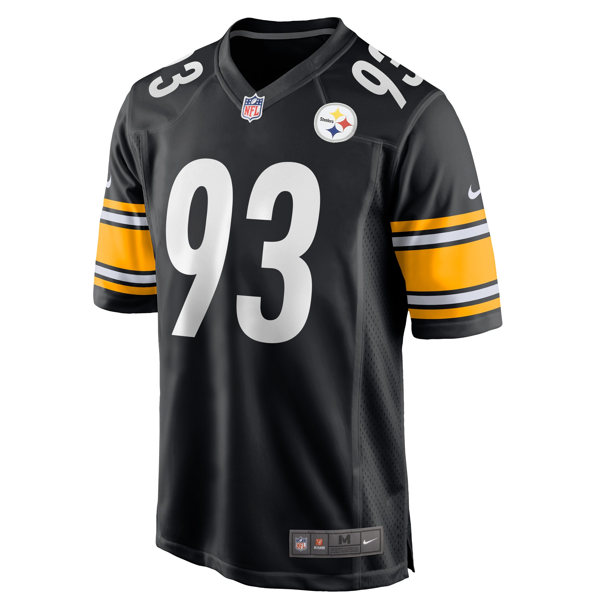 Alternative view of Men's Pittsburgh Steelers Mark Robinson Black Game Player Jersey JS1508 nicesnker