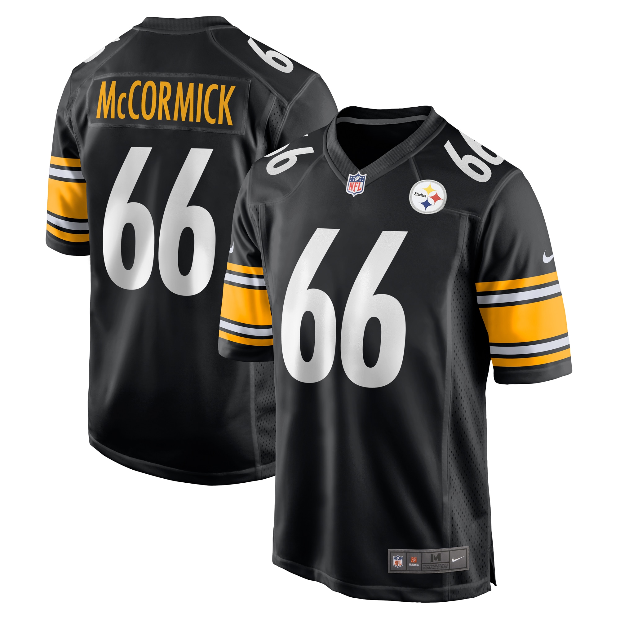Men's Pittsburgh Steelers Mason McCormick Black Game Jersey JS3470 nicesnker