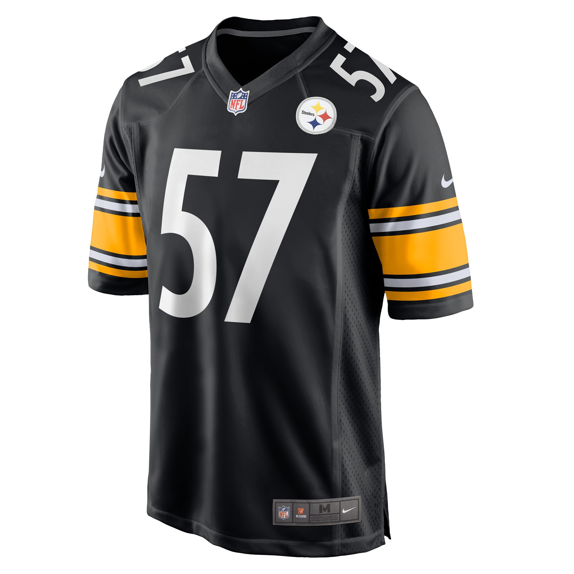 Alternative view of Men's Pittsburgh Steelers Montravius Adams Black Game Player Jersey JS6400 nicesnker