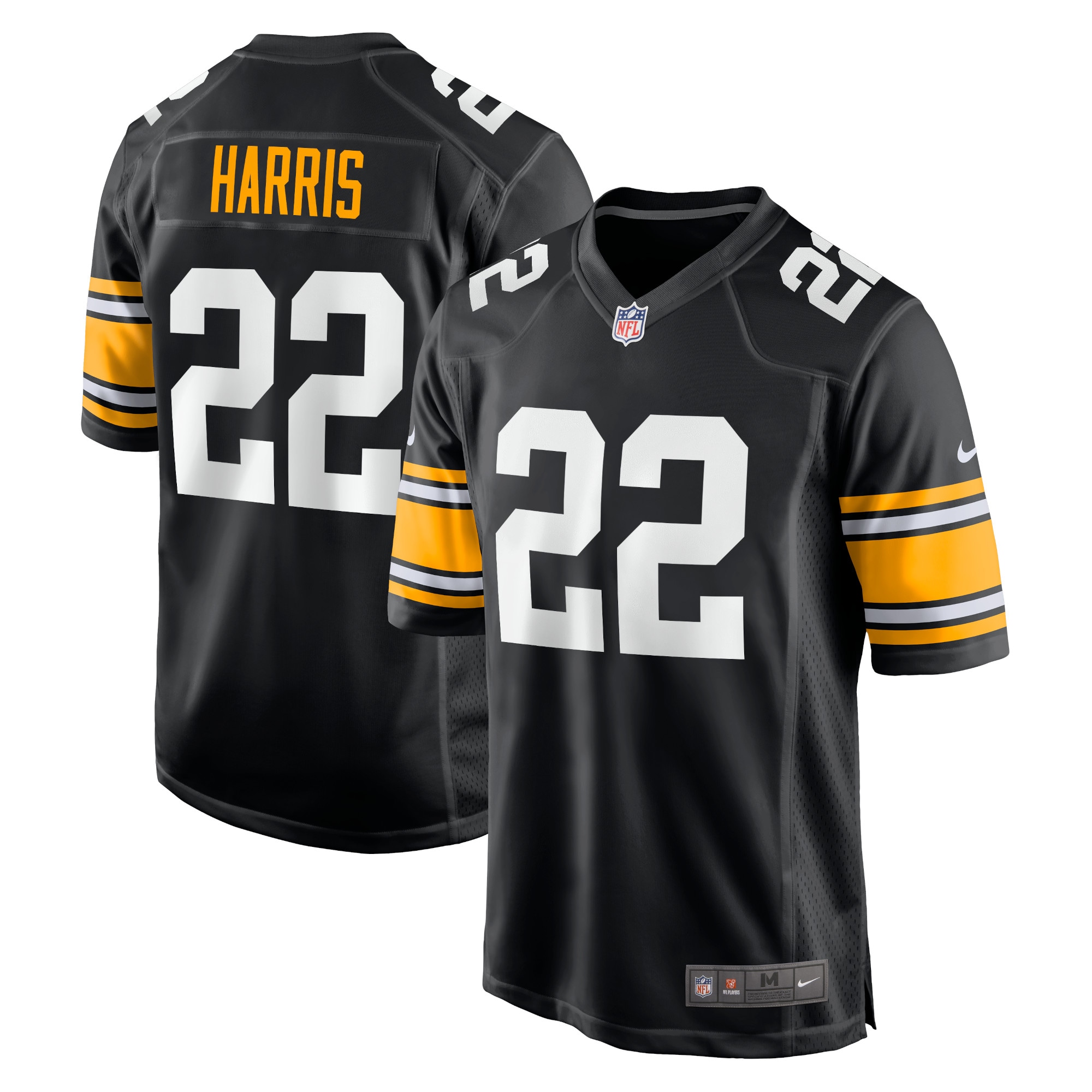 Men's Pittsburgh Steelers Najee Harris Black Home Player Game Jersey JS1640 nicesnker