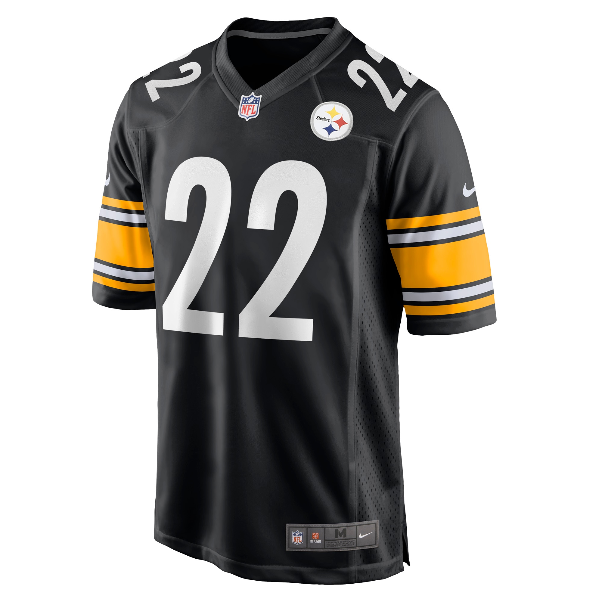 Alternative view of Men's Pittsburgh Steelers Najee Harris Black Player Game Jersey JS5657 nicesnker