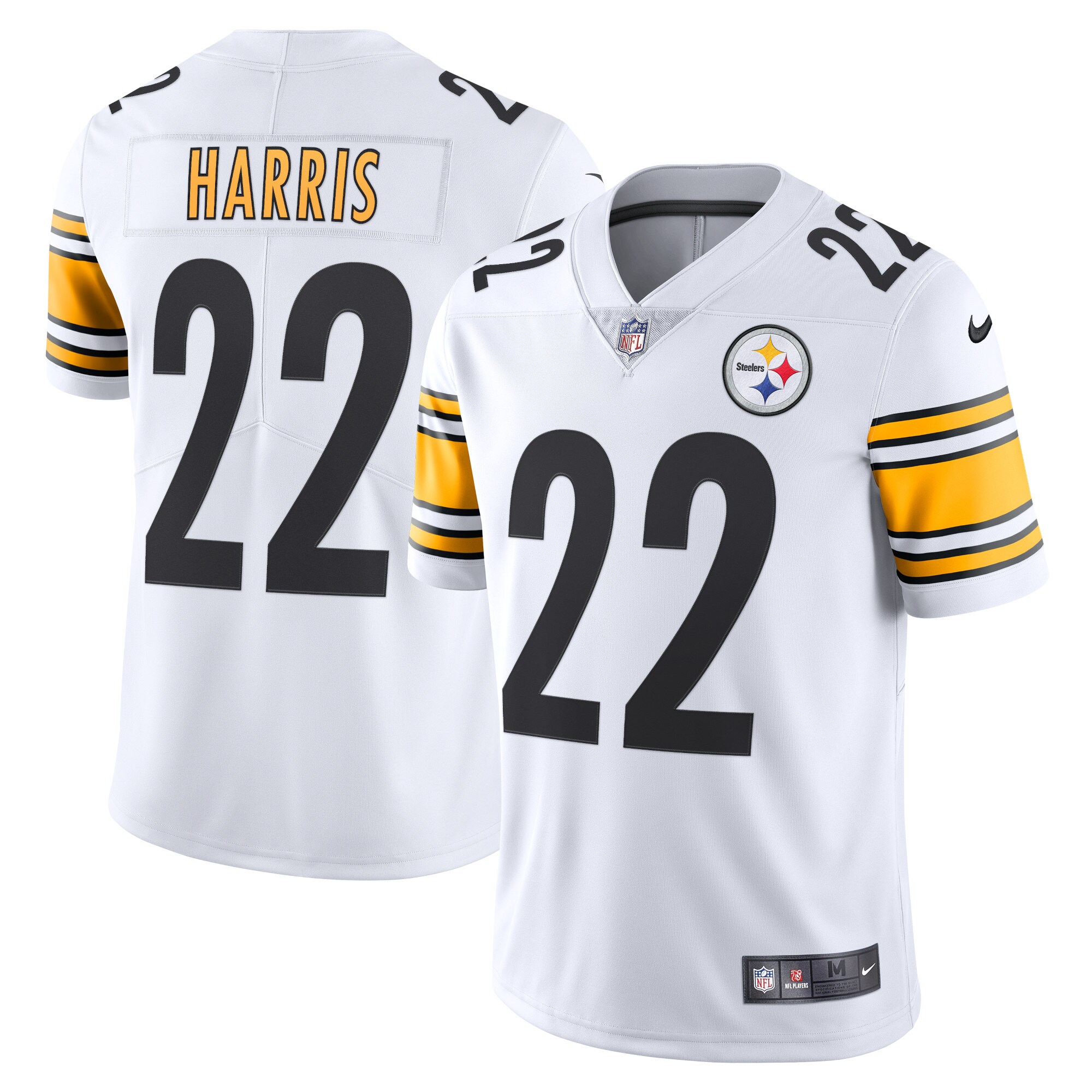 Men's Pittsburgh Steelers Najee Harris White Vapor Limited Jersey JS3937 nicesnker