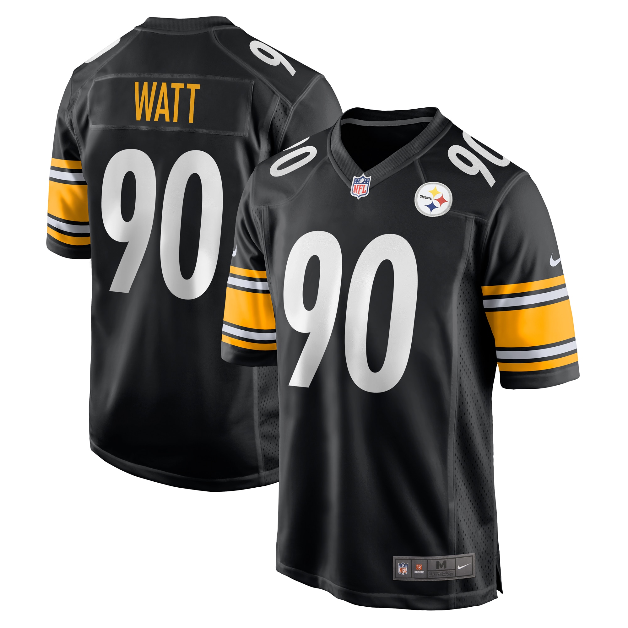 Men's Pittsburgh Steelers T.J. Watt Black Game Jersey JS9100 nicesnker