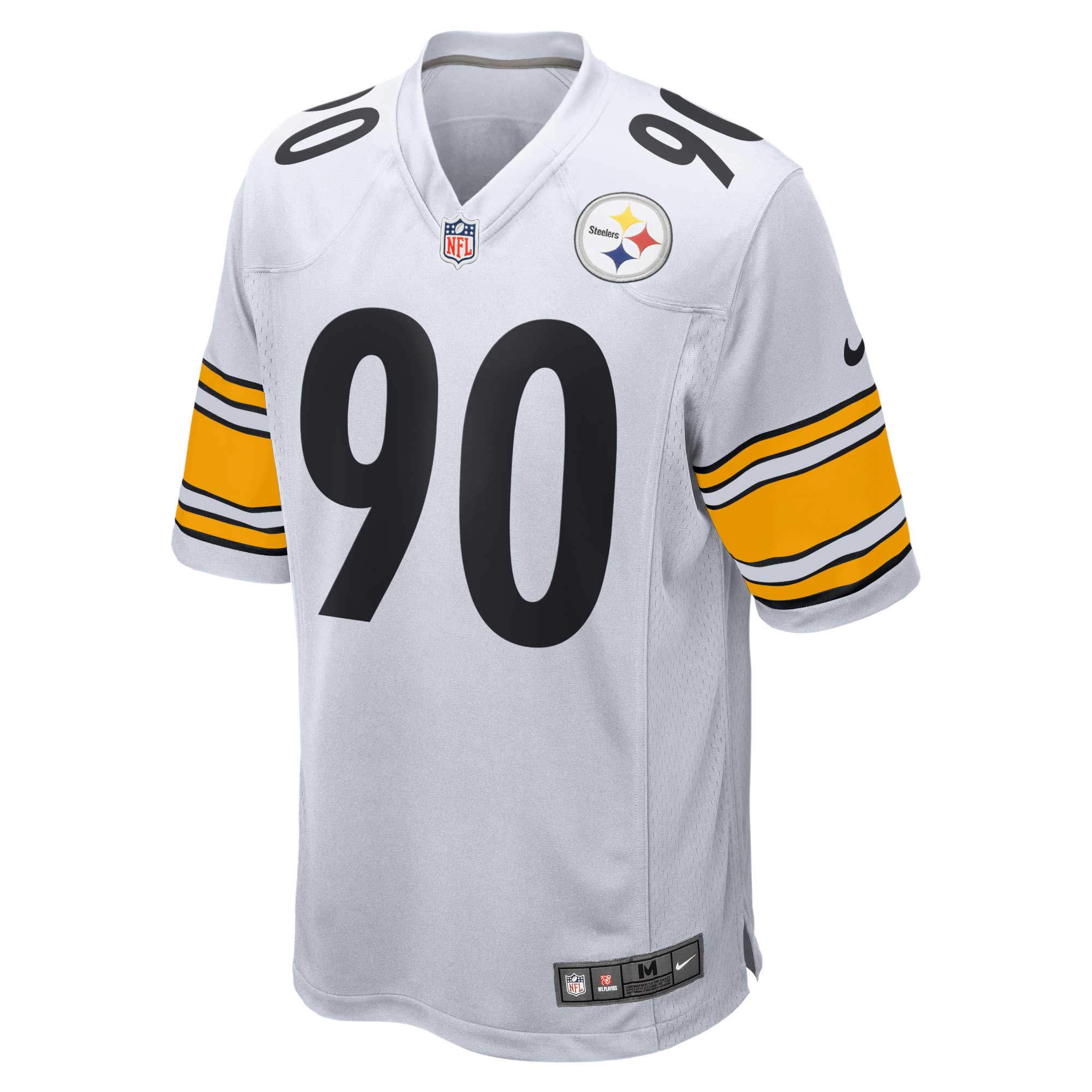 Alternative view of Men's Pittsburgh Steelers T.J. Watt White Game Jersey JS8857 nicesnker