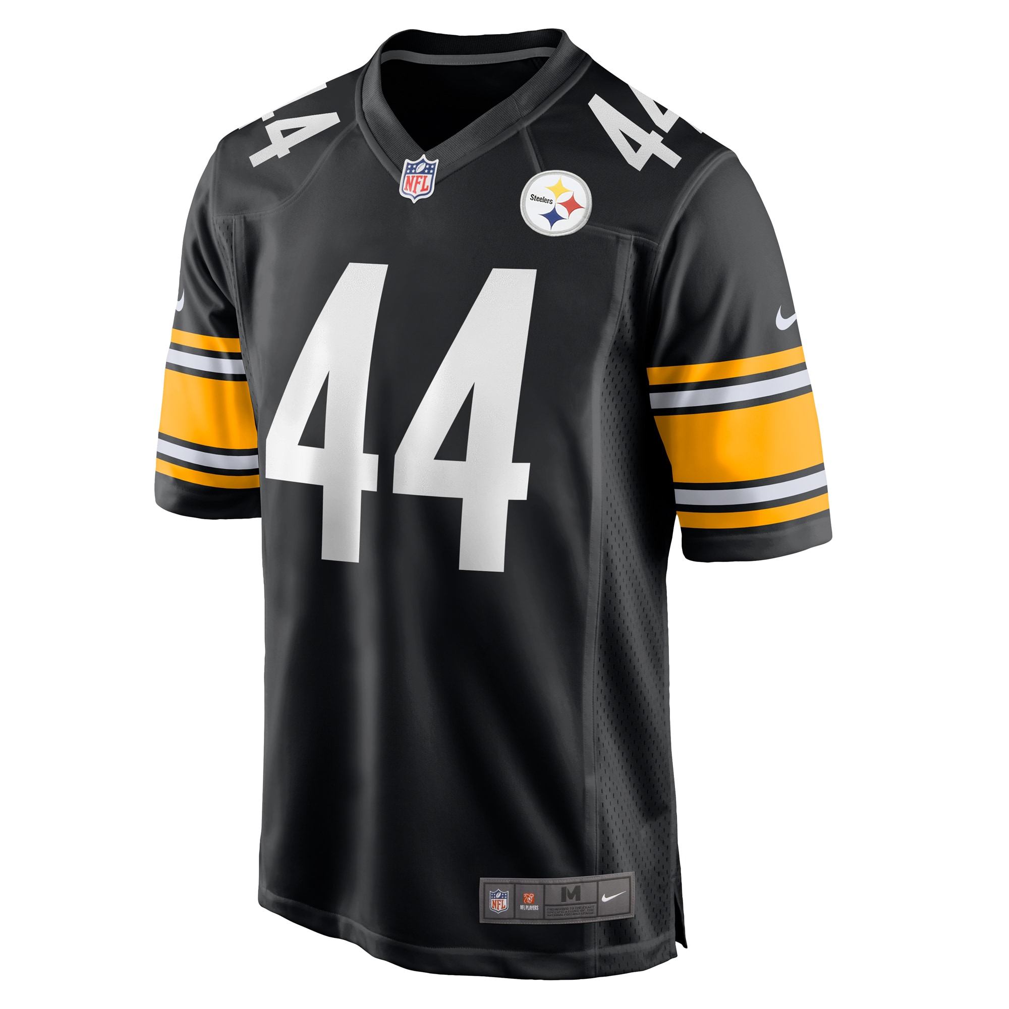 Alternative view of Men's Pittsburgh Steelers Tyler Matakevich Black Game Jersey JS4872 nicesnker