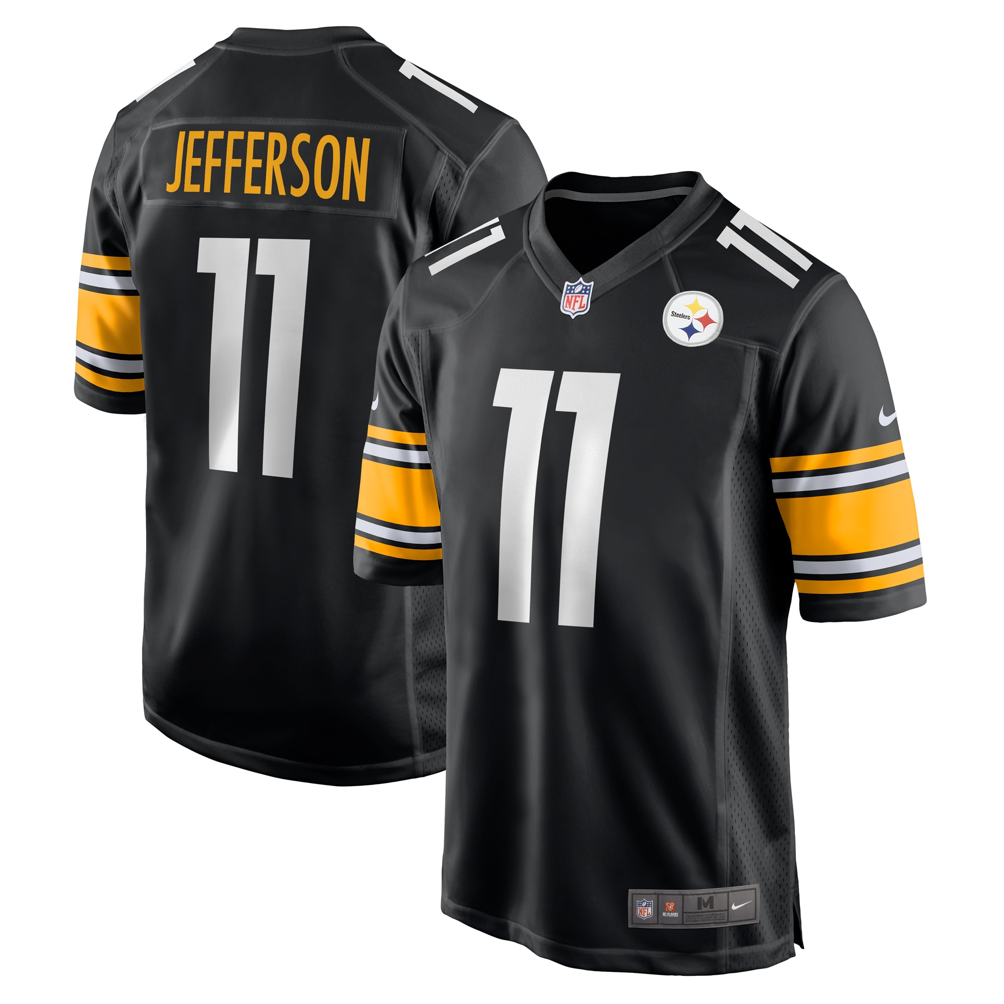 Men's Pittsburgh Steelers Van Jefferson Black Game Jersey JS9520 nicesnker