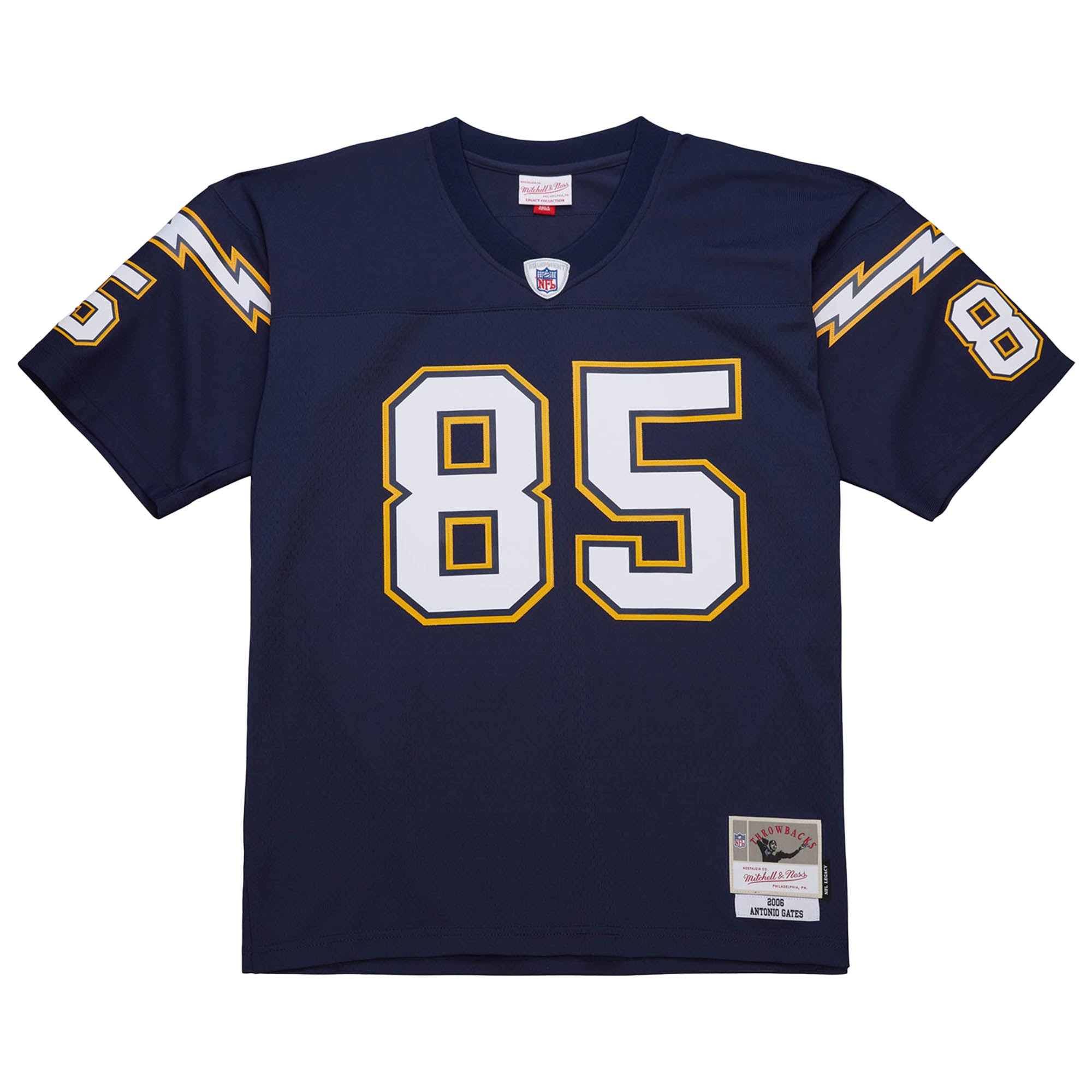 Alternative view of Men's San Diego Chargers Antonio Gates Mitchell & Ness Navy 2006 Legacy Jersey JS2616 nicesnker